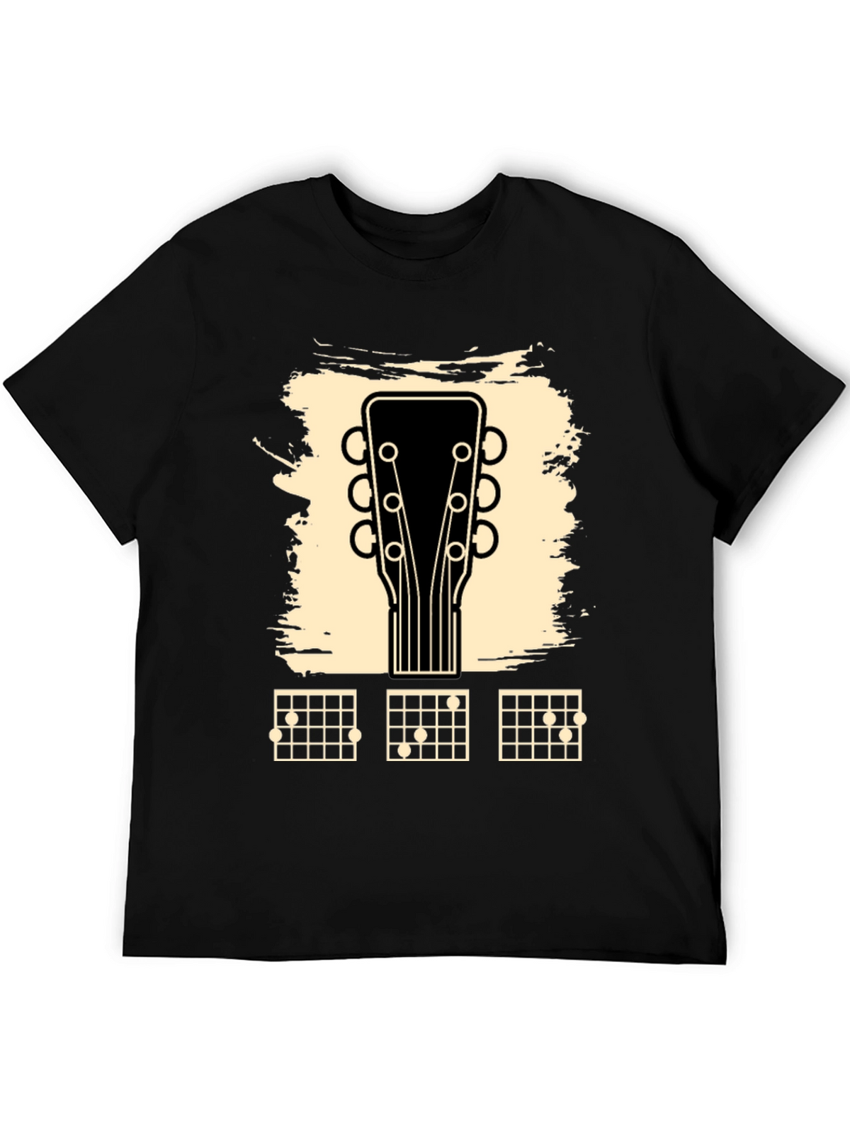 Guitar Headstock & Chord Chart Graphic Tee