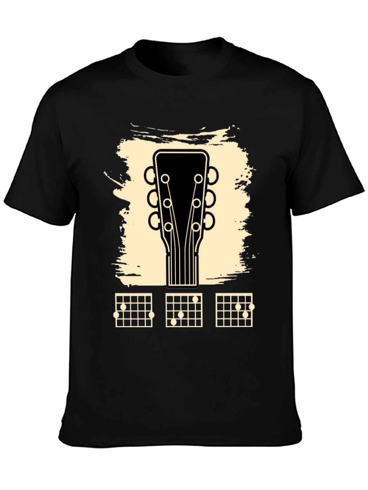 Guitar Headstock & Chord Chart Graphic Tee