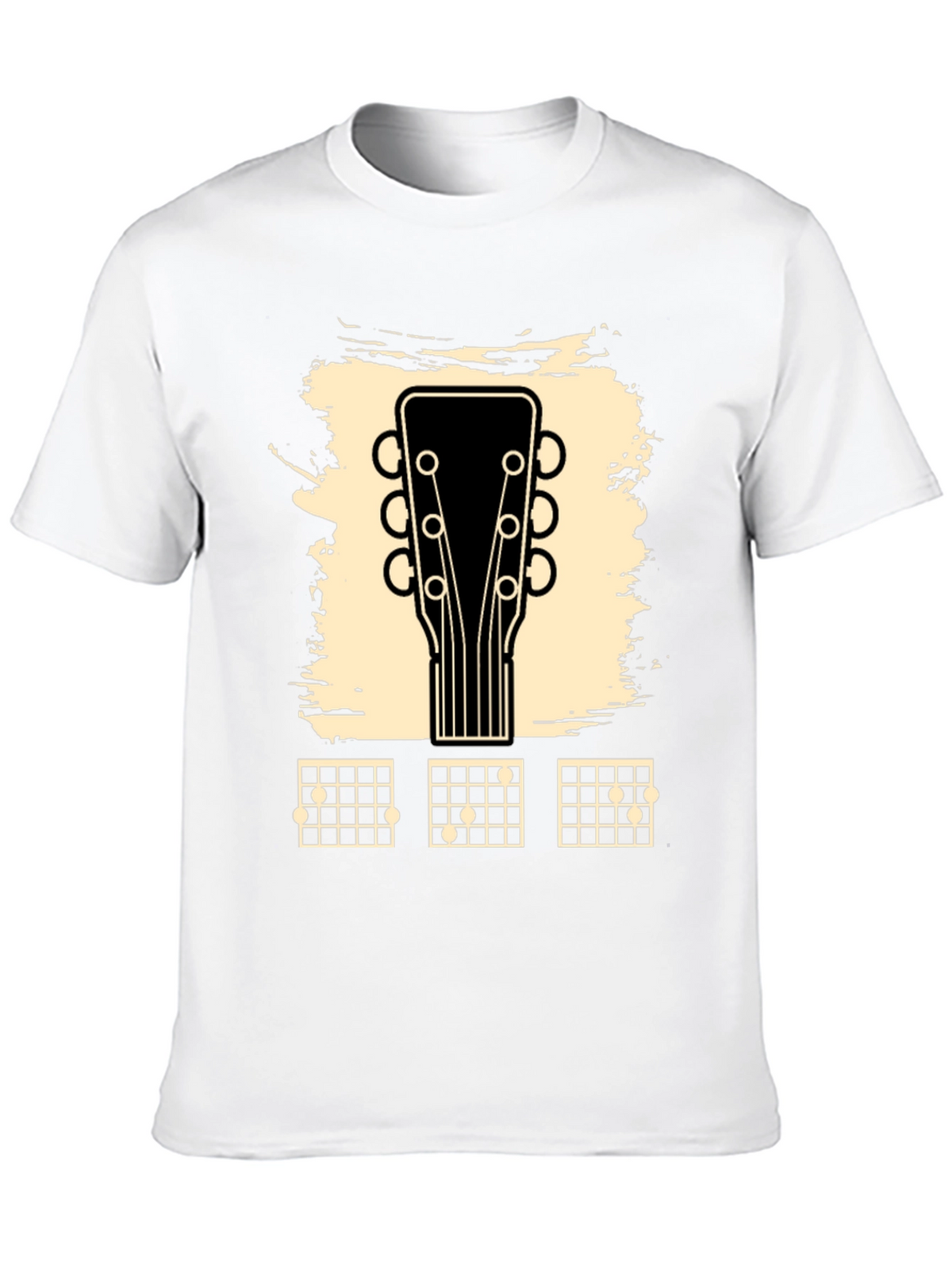 Guitar Headstock & Chord Chart Graphic Tee