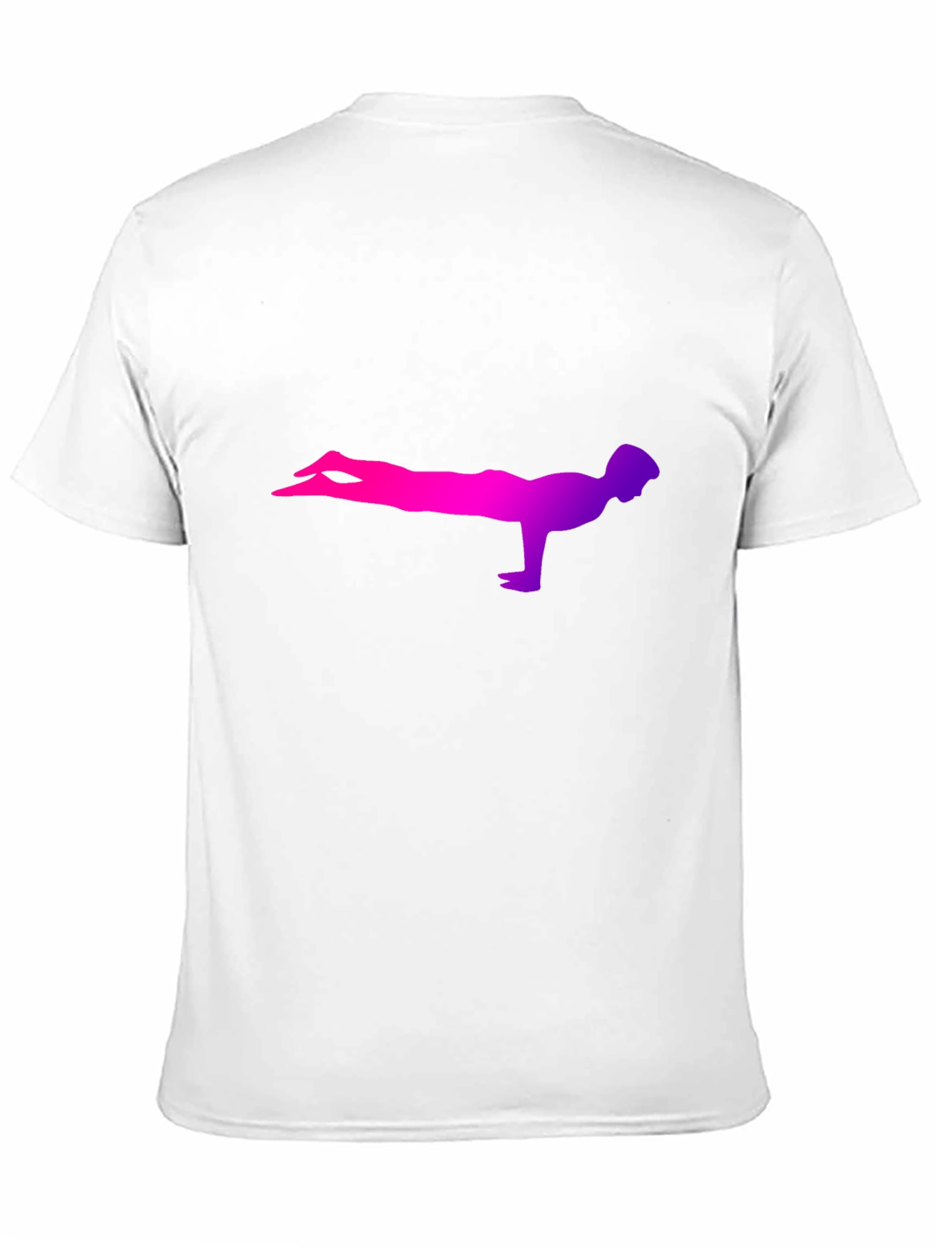 Yoga Plank Silhouette Tee - Black Cotton Comfort