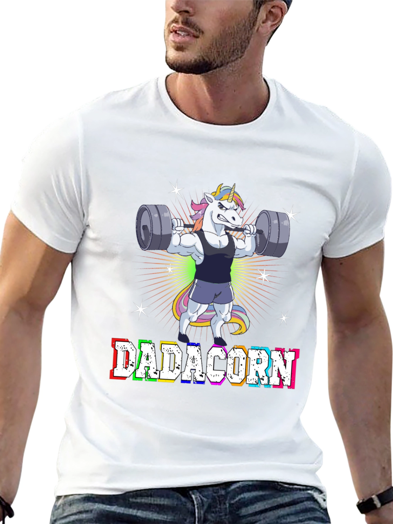 Dadacorn T-Shirt - Weightlifting Unicorn