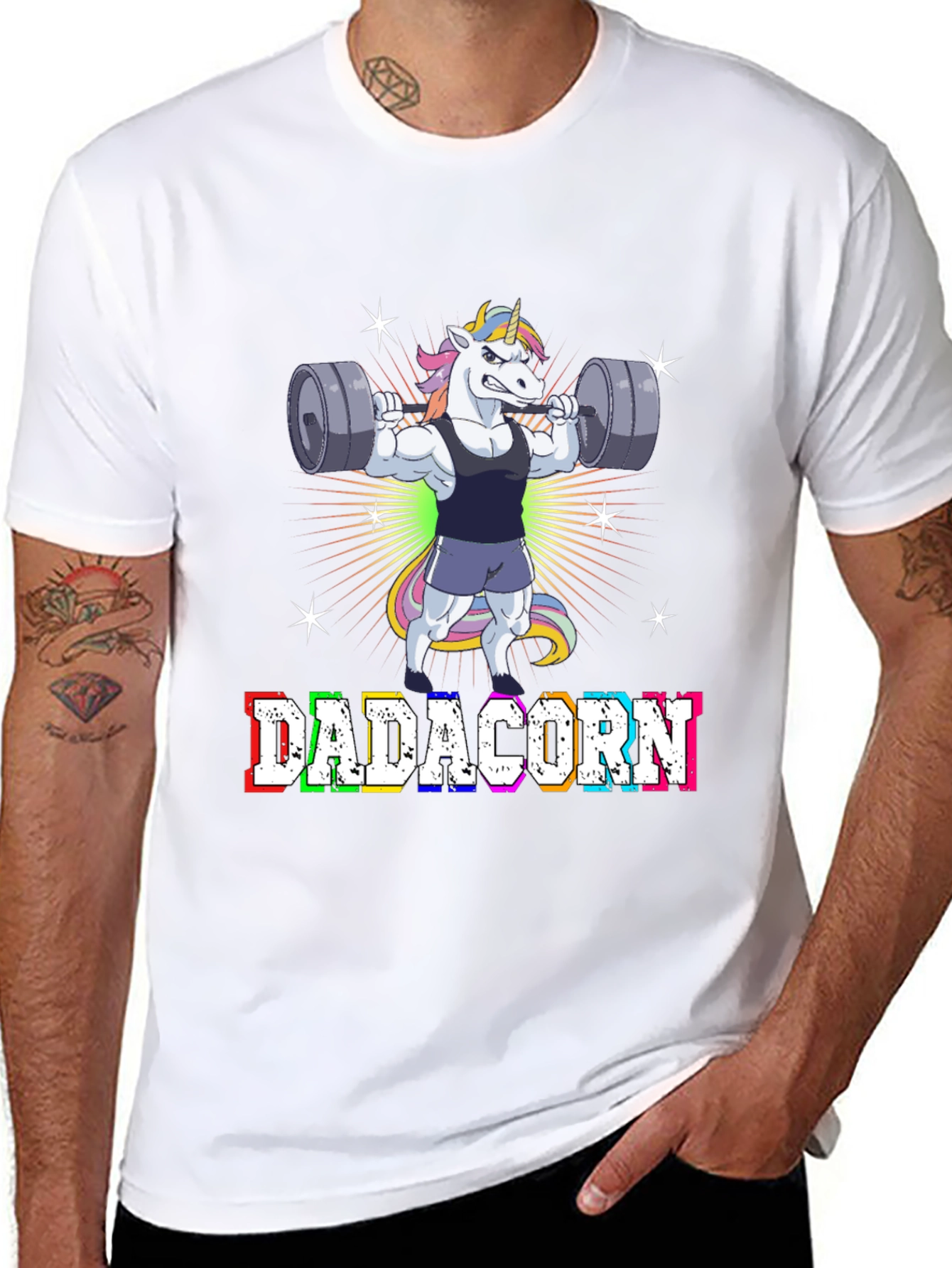 Dadacorn T-Shirt - Weightlifting Unicorn