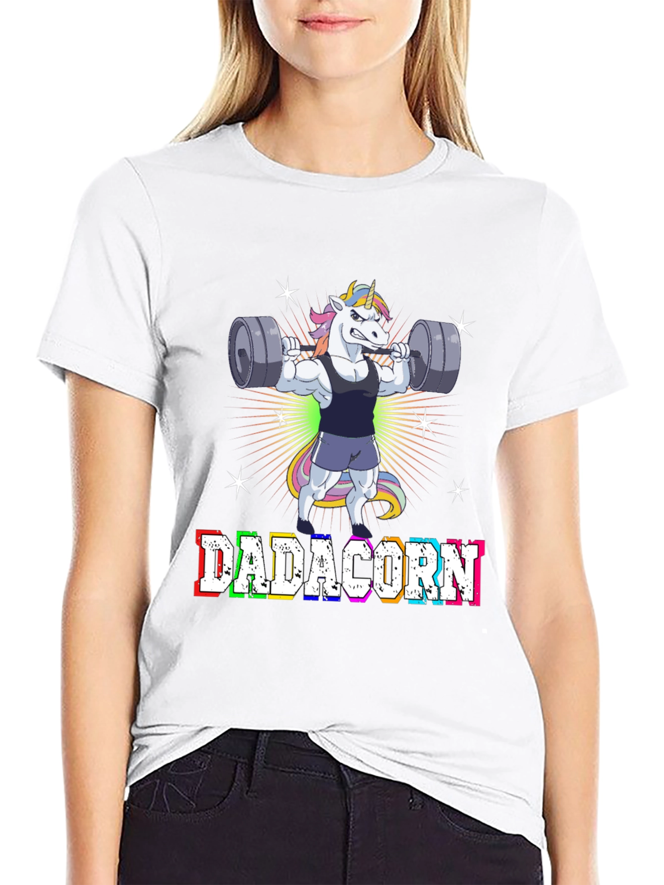 Dadacorn T-Shirt - Weightlifting Unicorn