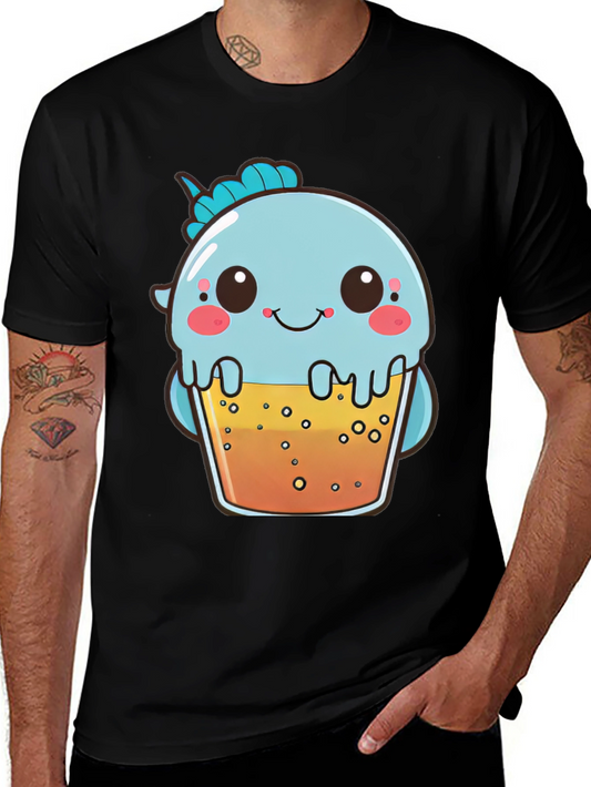 Cute Boba Tea Dinosaur Graphic Tee