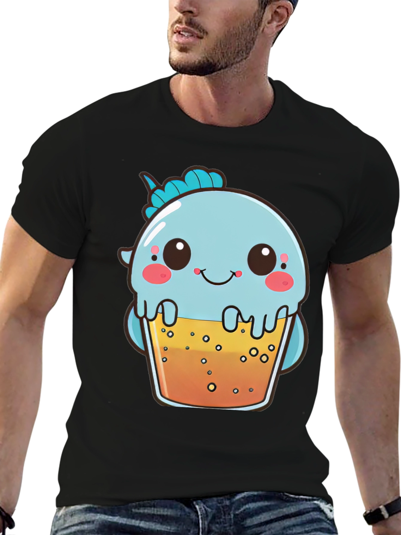 Cute Boba Tea Dinosaur Graphic Tee