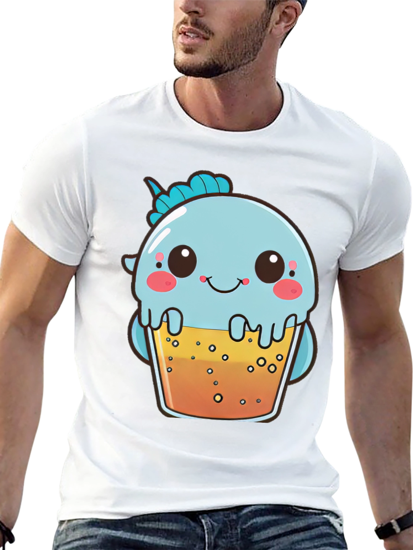 Cute Boba Tea Dinosaur Graphic Tee