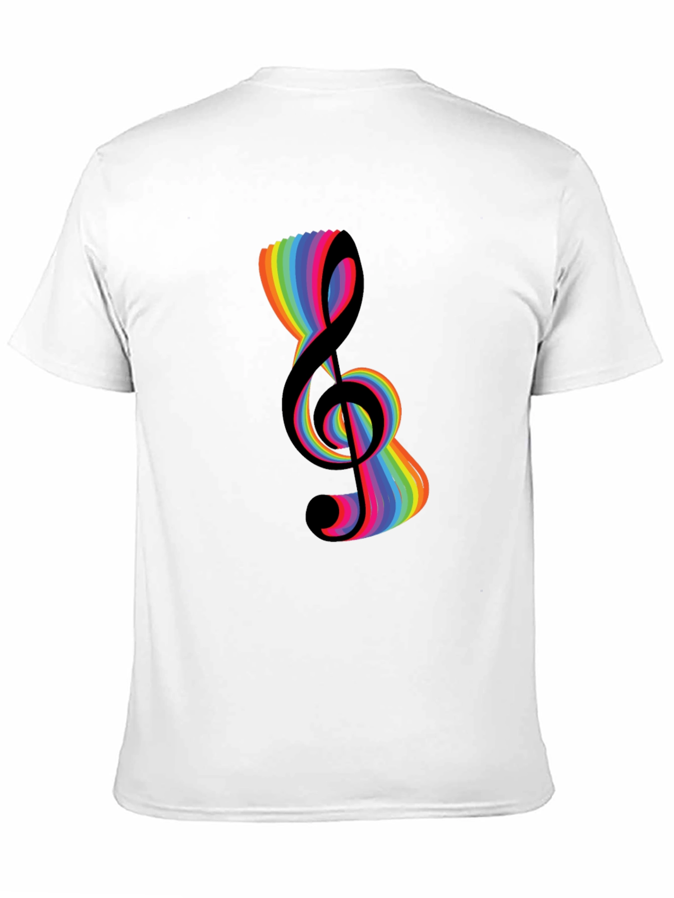 Rainbow Treble Clef Graphic T-Shirt