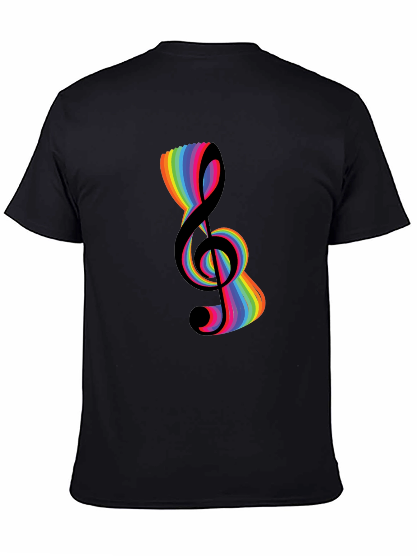 Rainbow Treble Clef Graphic T-Shirt