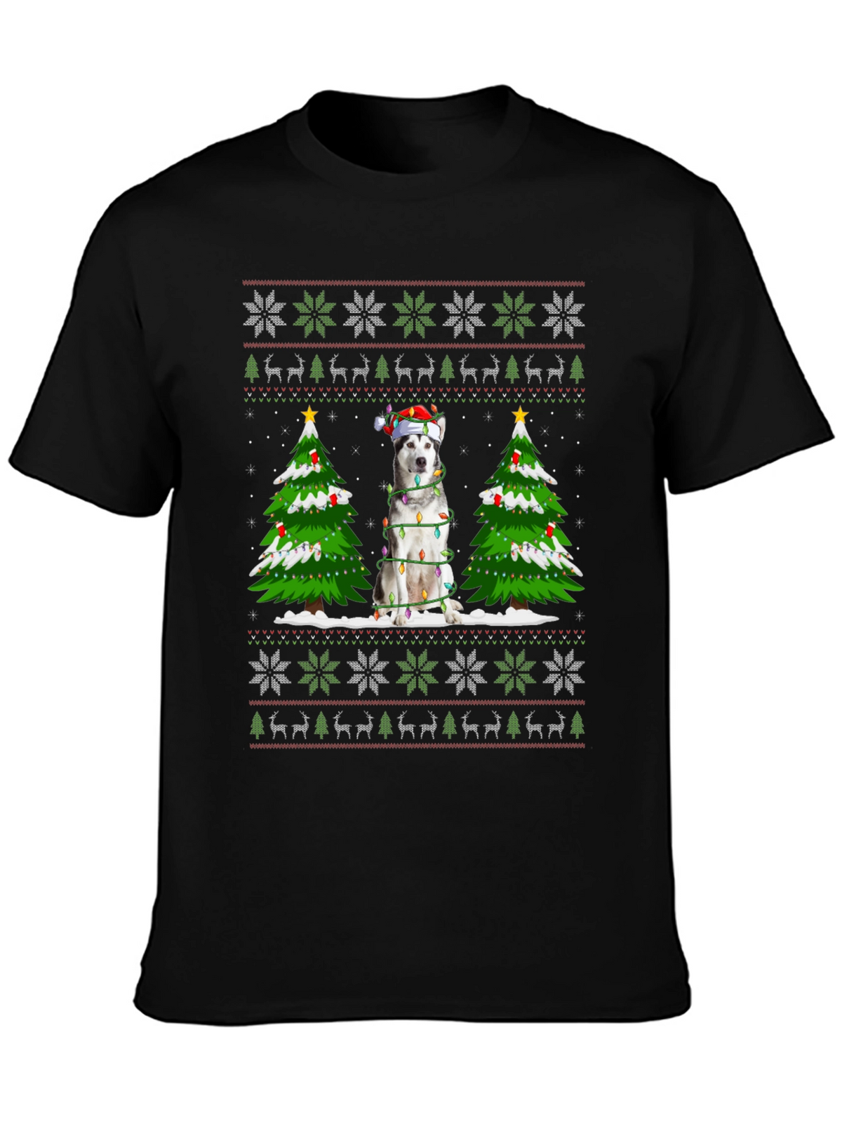 Husky Christmas Sweater T-Shirt
