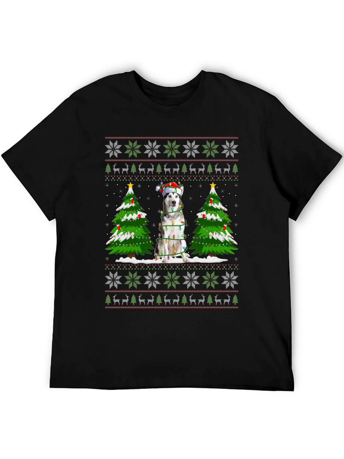 Husky Christmas Sweater T-Shirt
