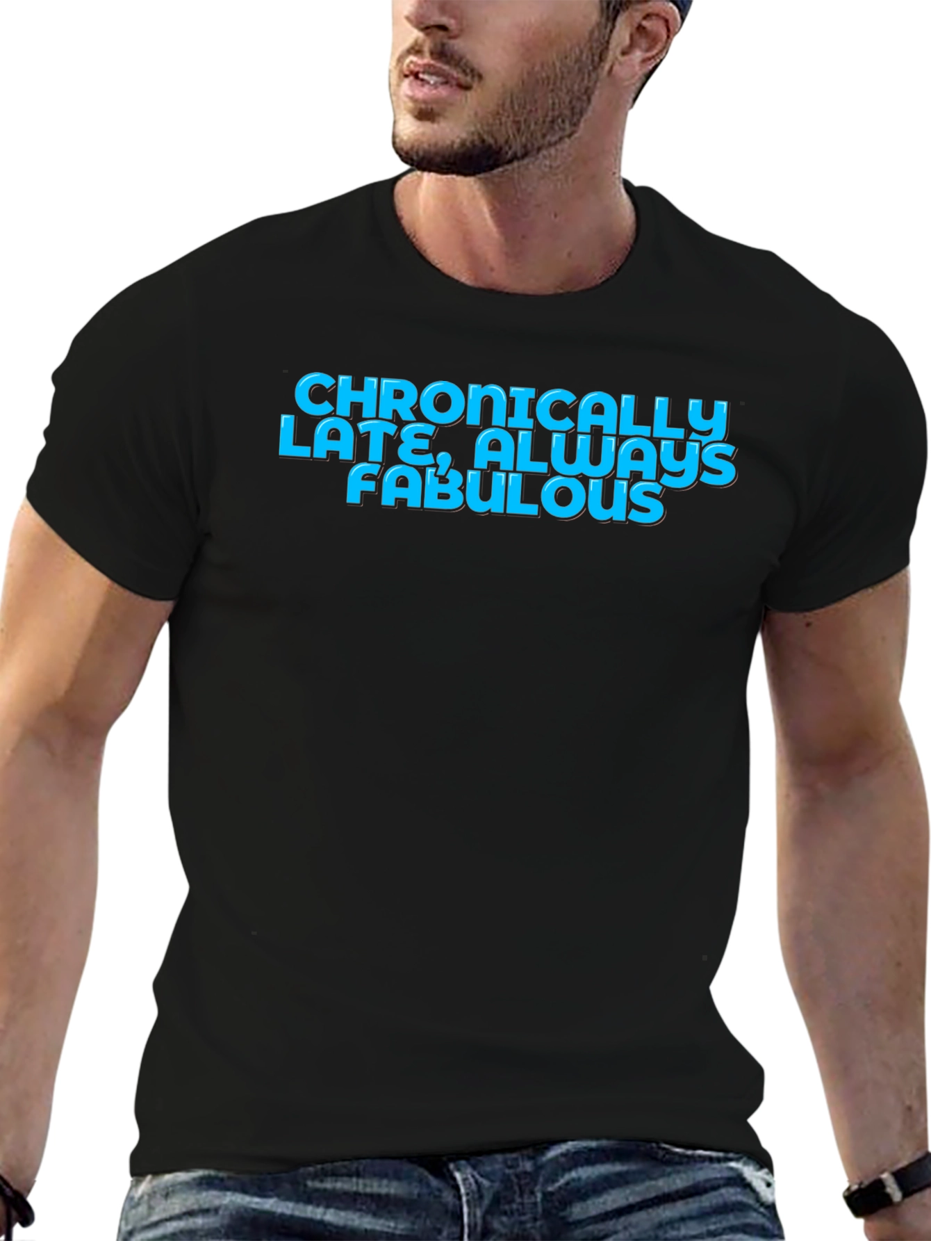 Chronically Late Fabulous Graphic Tee - Black