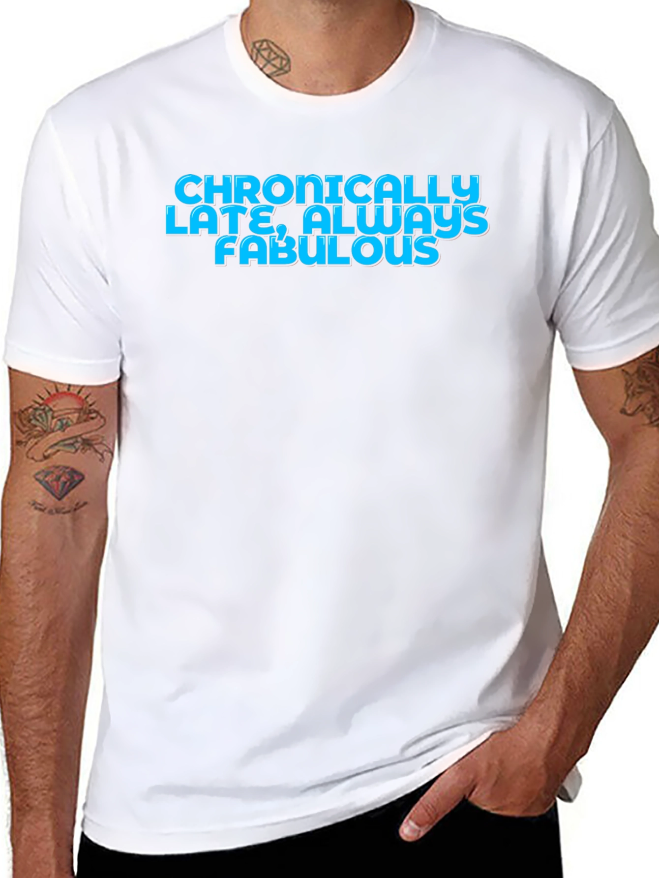 Chronically Late Fabulous Graphic Tee - Black