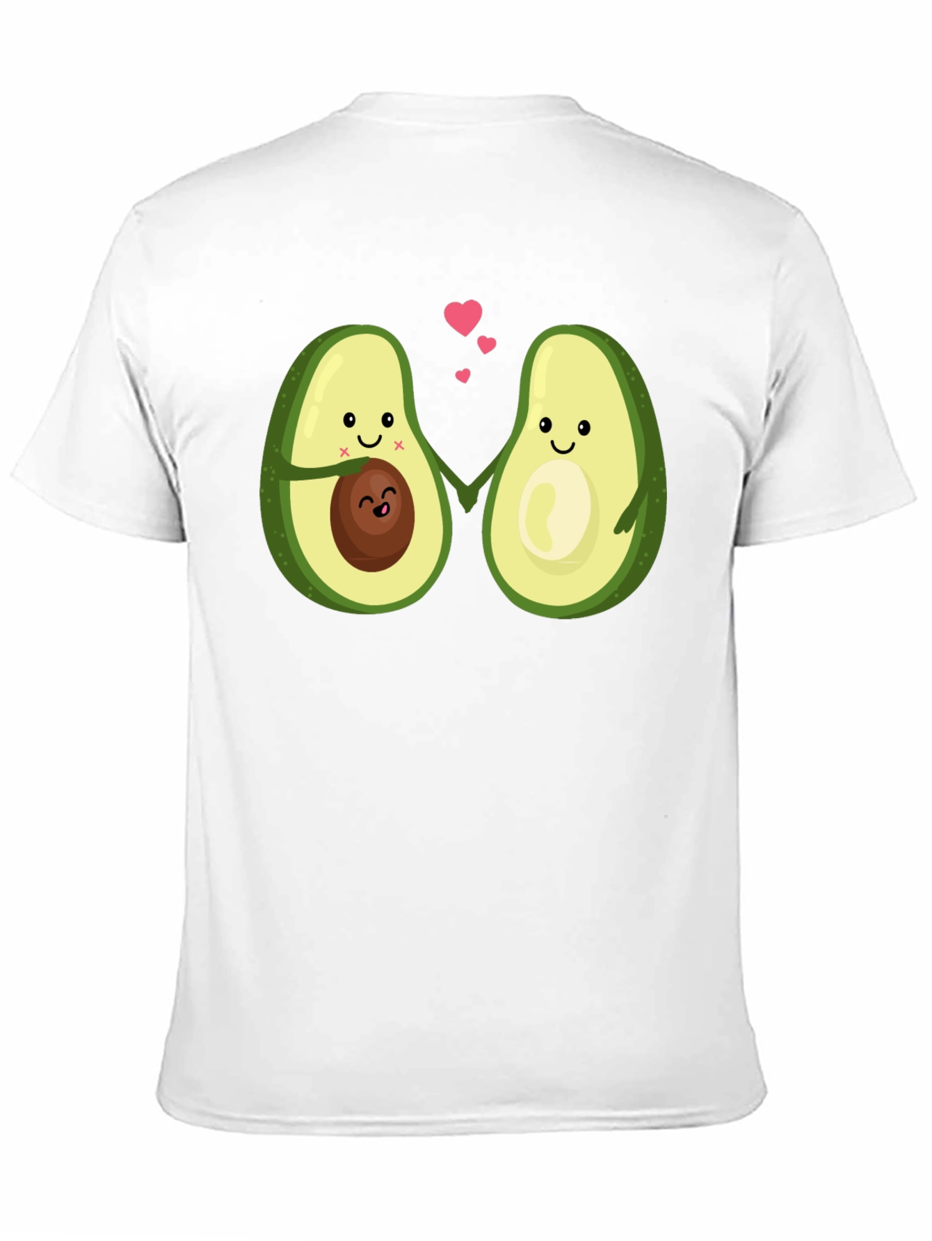 Cute Avocado Couple Black T-Shirt
