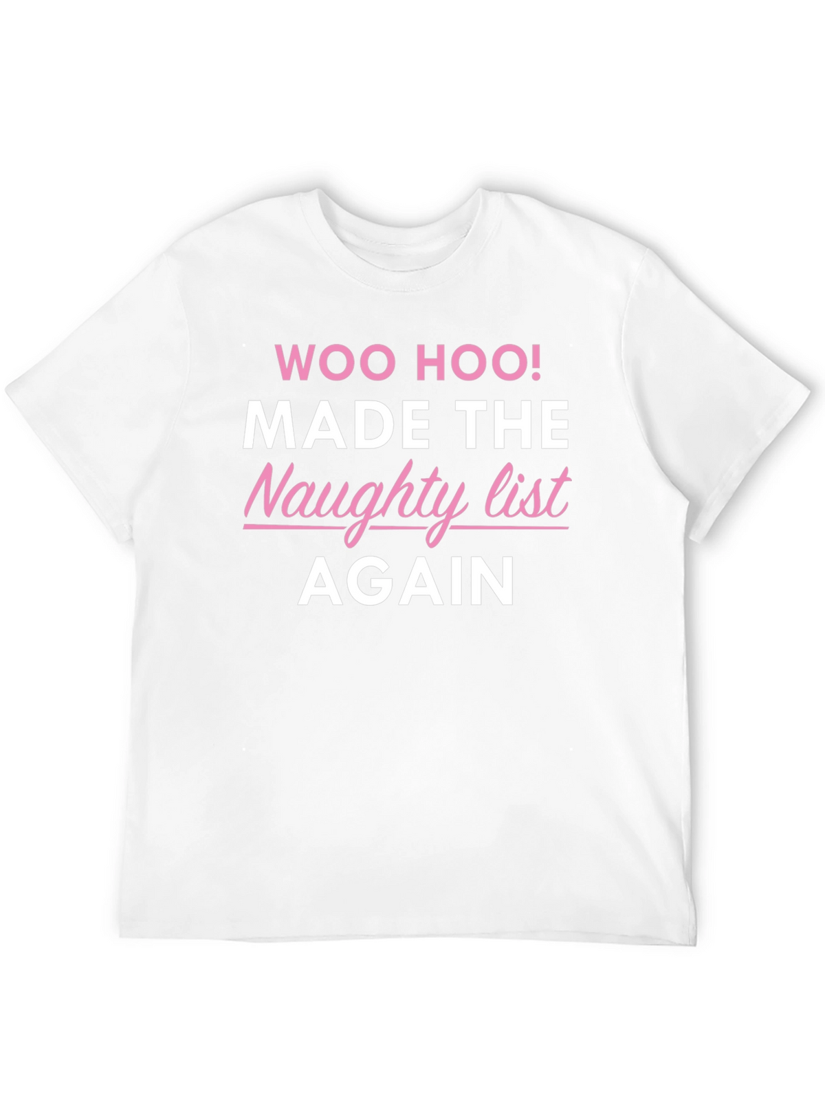 Naughty List Again Graphic Tee - Black
