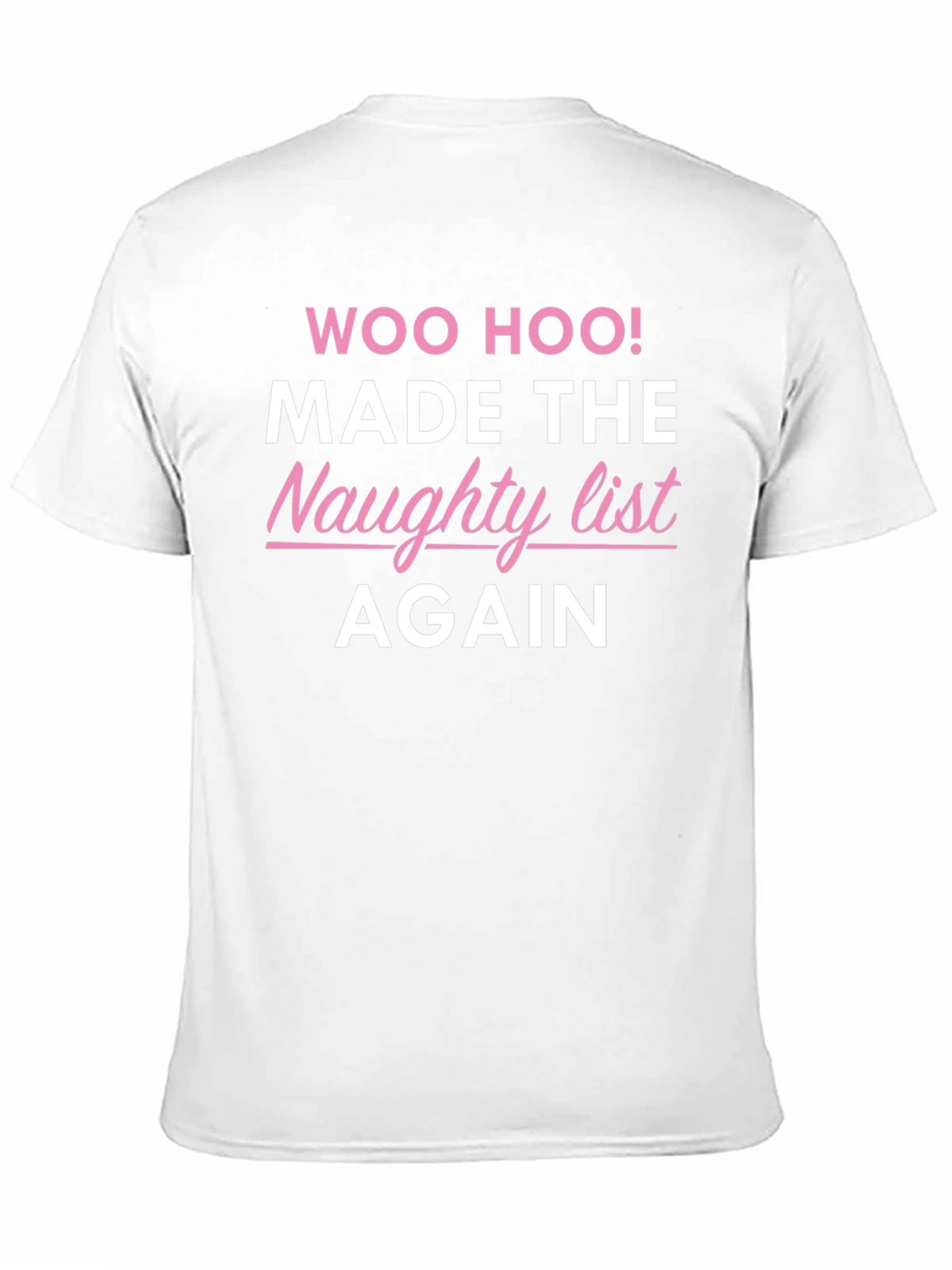 Naughty List Again Graphic Tee - Black