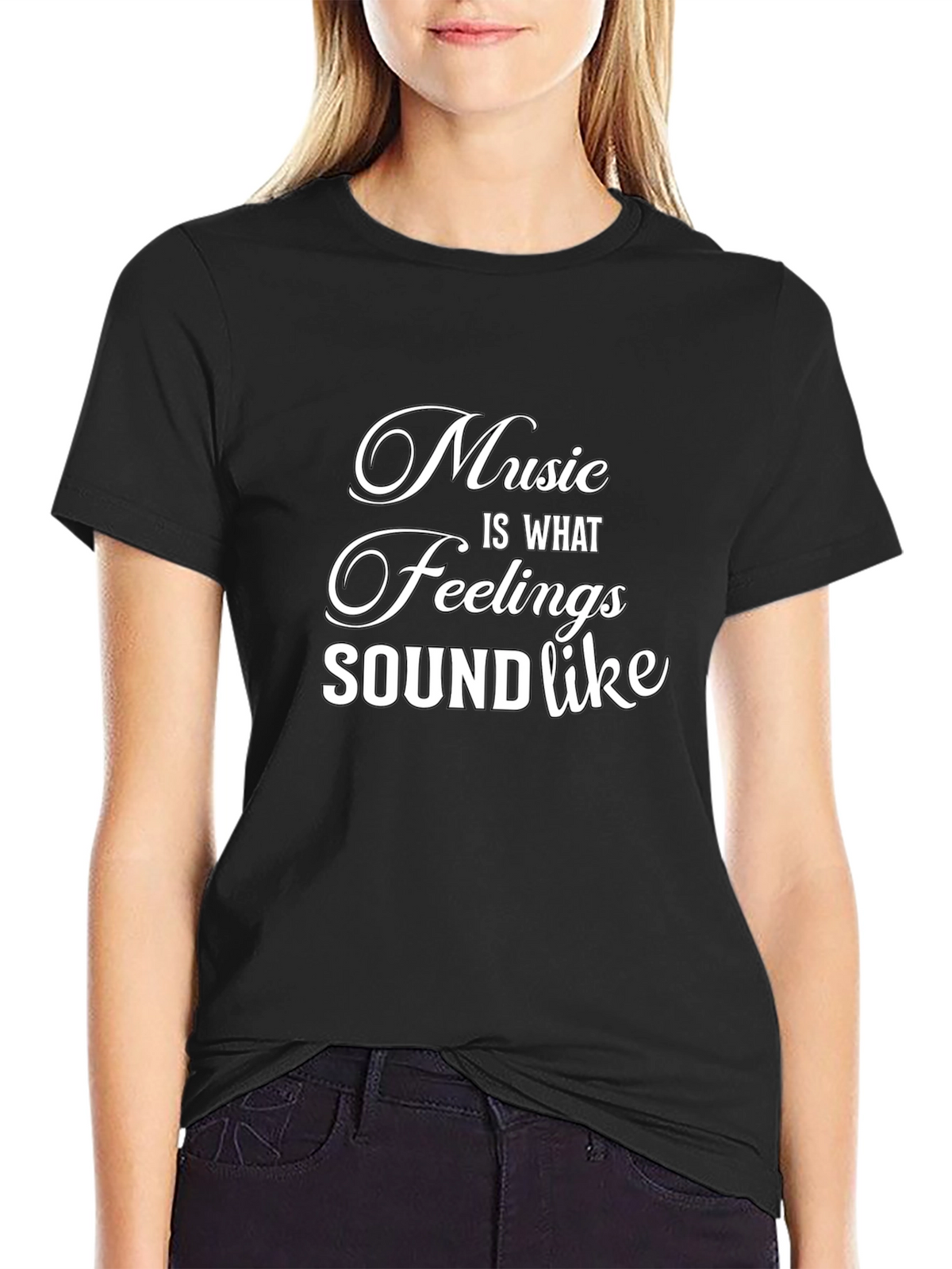 Music is What Feelings Sound Like Graphic Tee