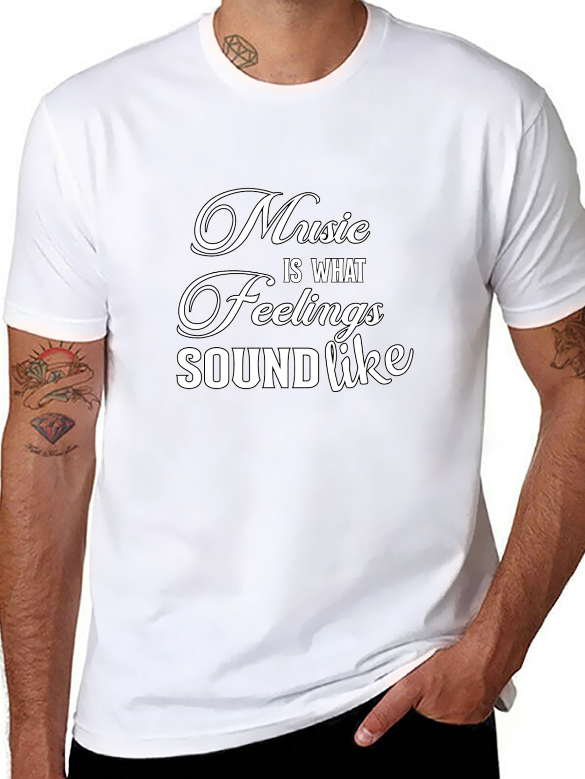 Music is What Feelings Sound Like Graphic Tee