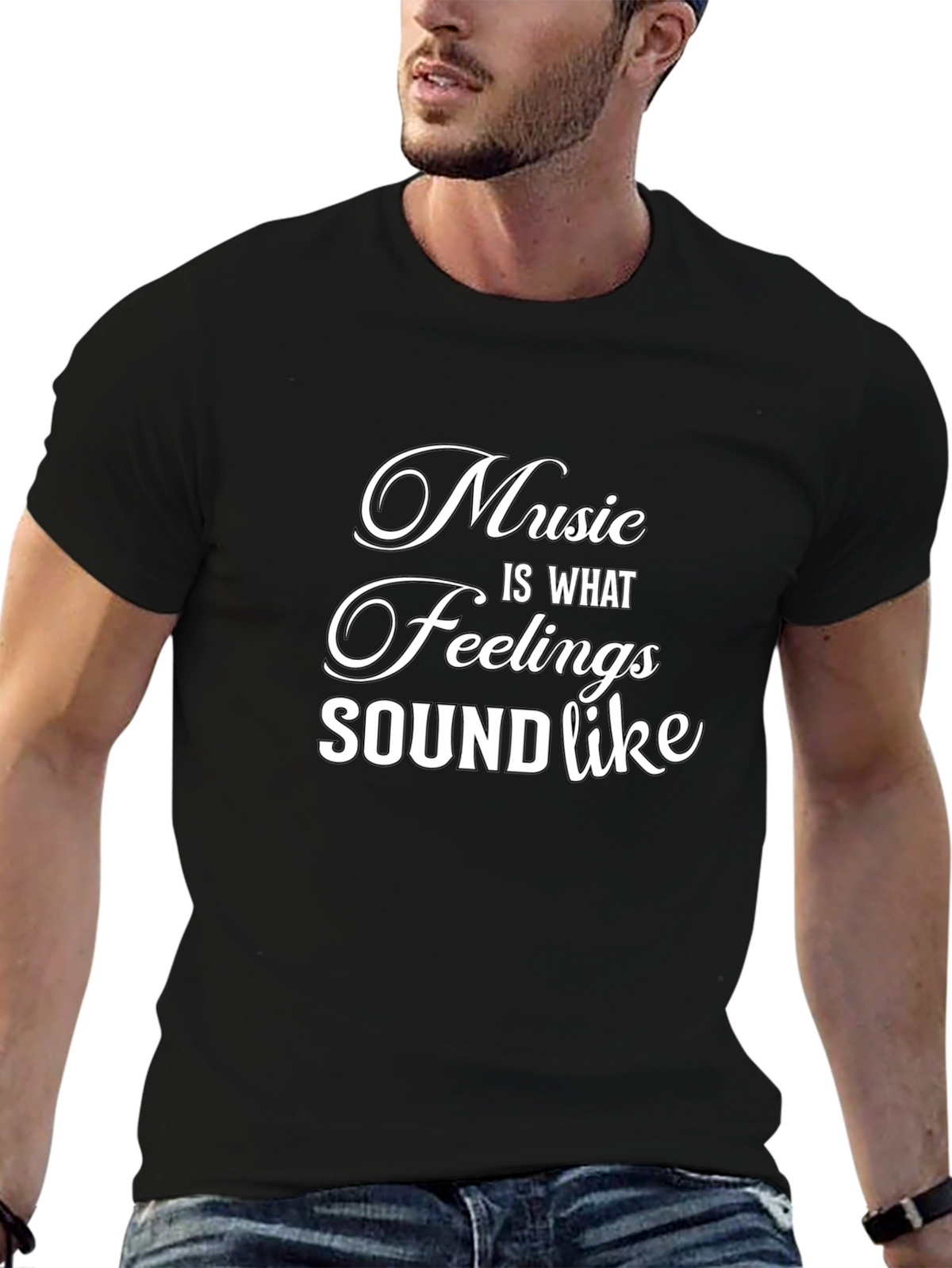 Music is What Feelings Sound Like Graphic Tee