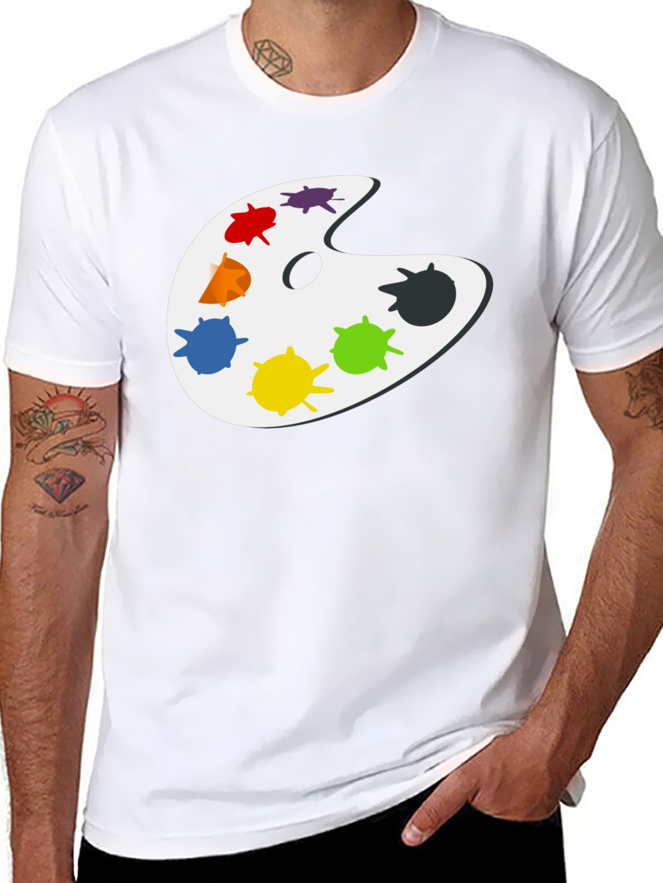 Artist Palette Graphic T-Shirt - Classic Black