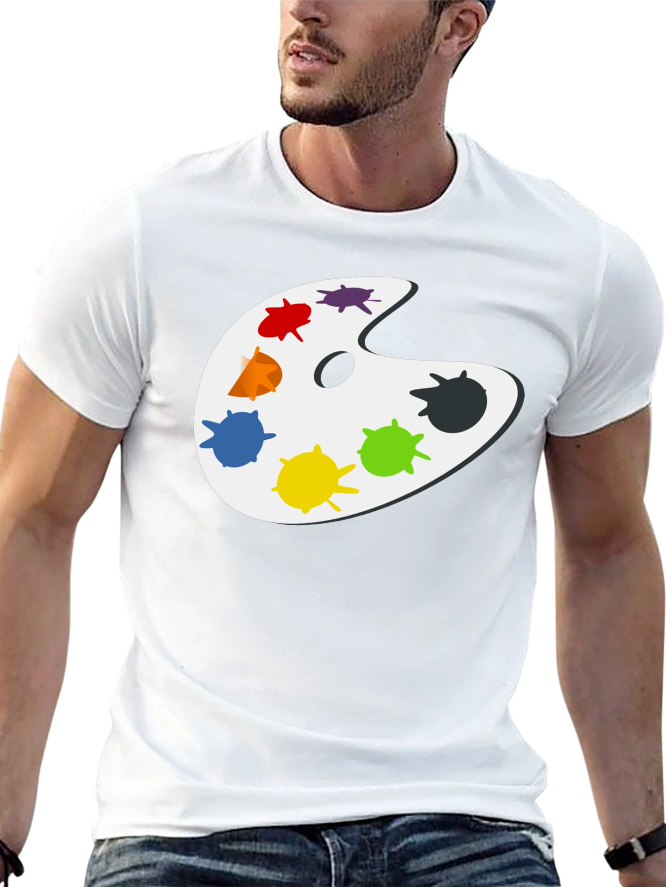 Artist Palette Graphic T-Shirt - Classic Black