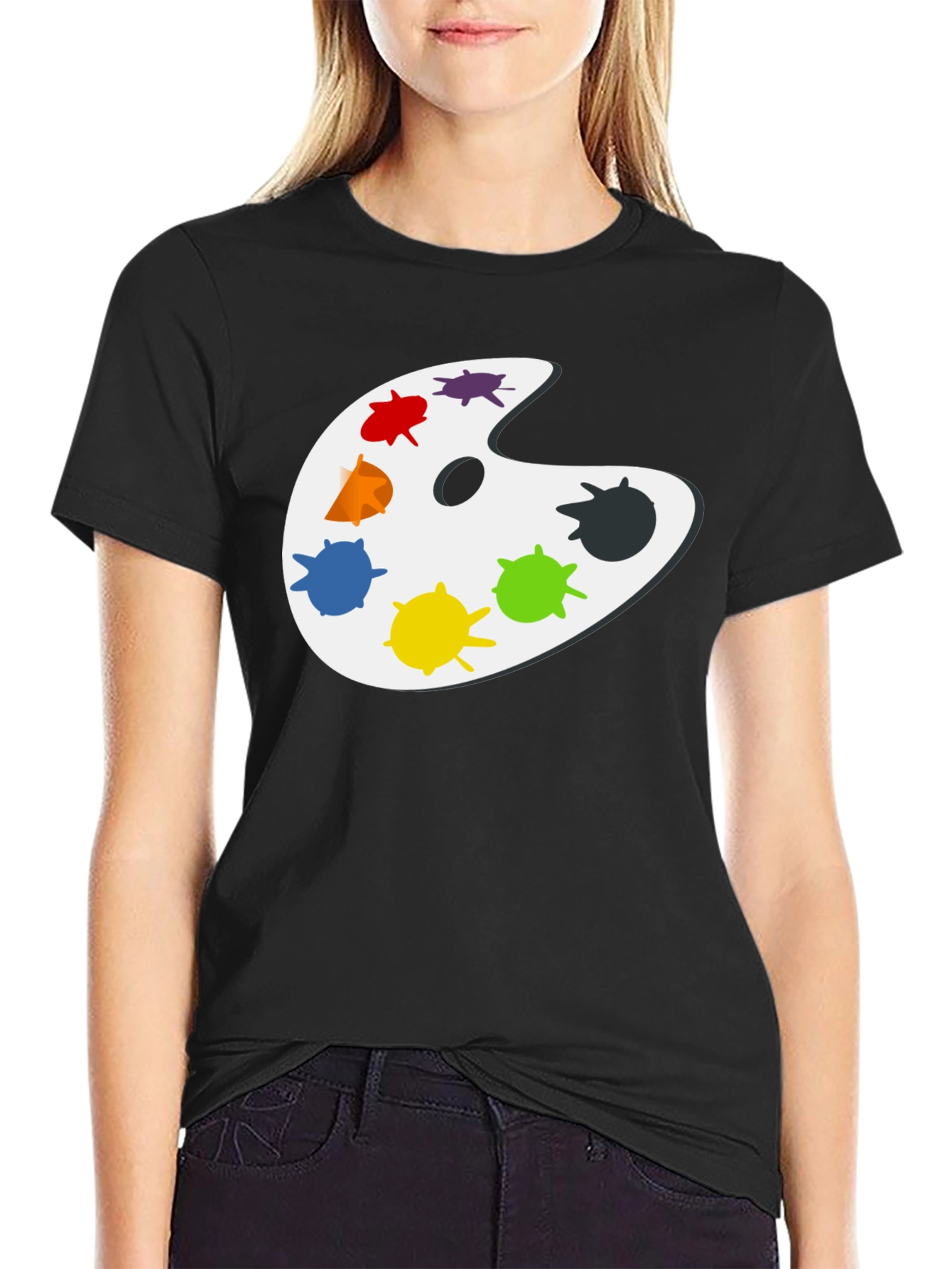 Artist Palette Graphic T-Shirt - Classic Black