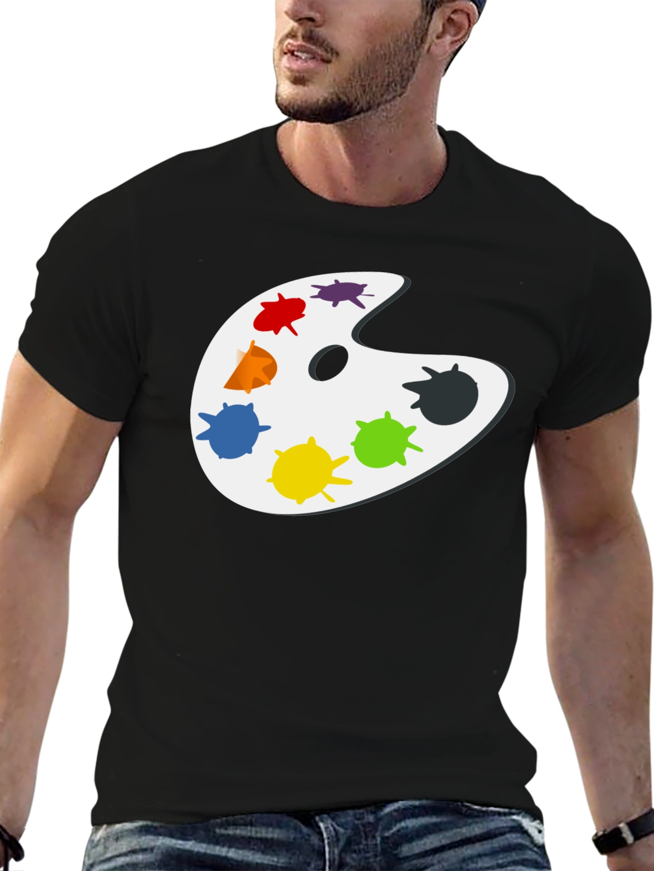 Artist Palette Graphic T-Shirt - Classic Black