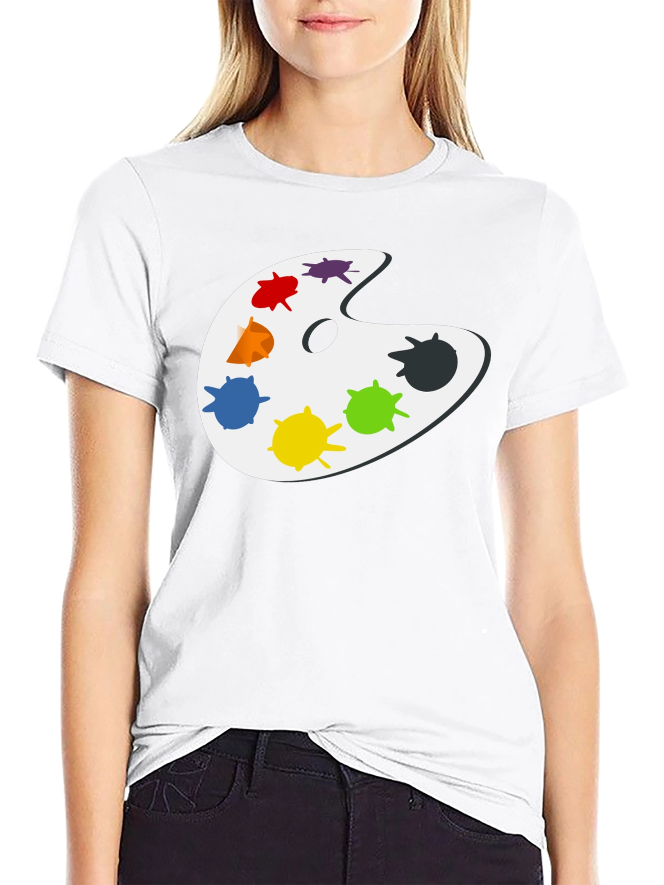 Artist Palette Graphic T-Shirt - Classic Black