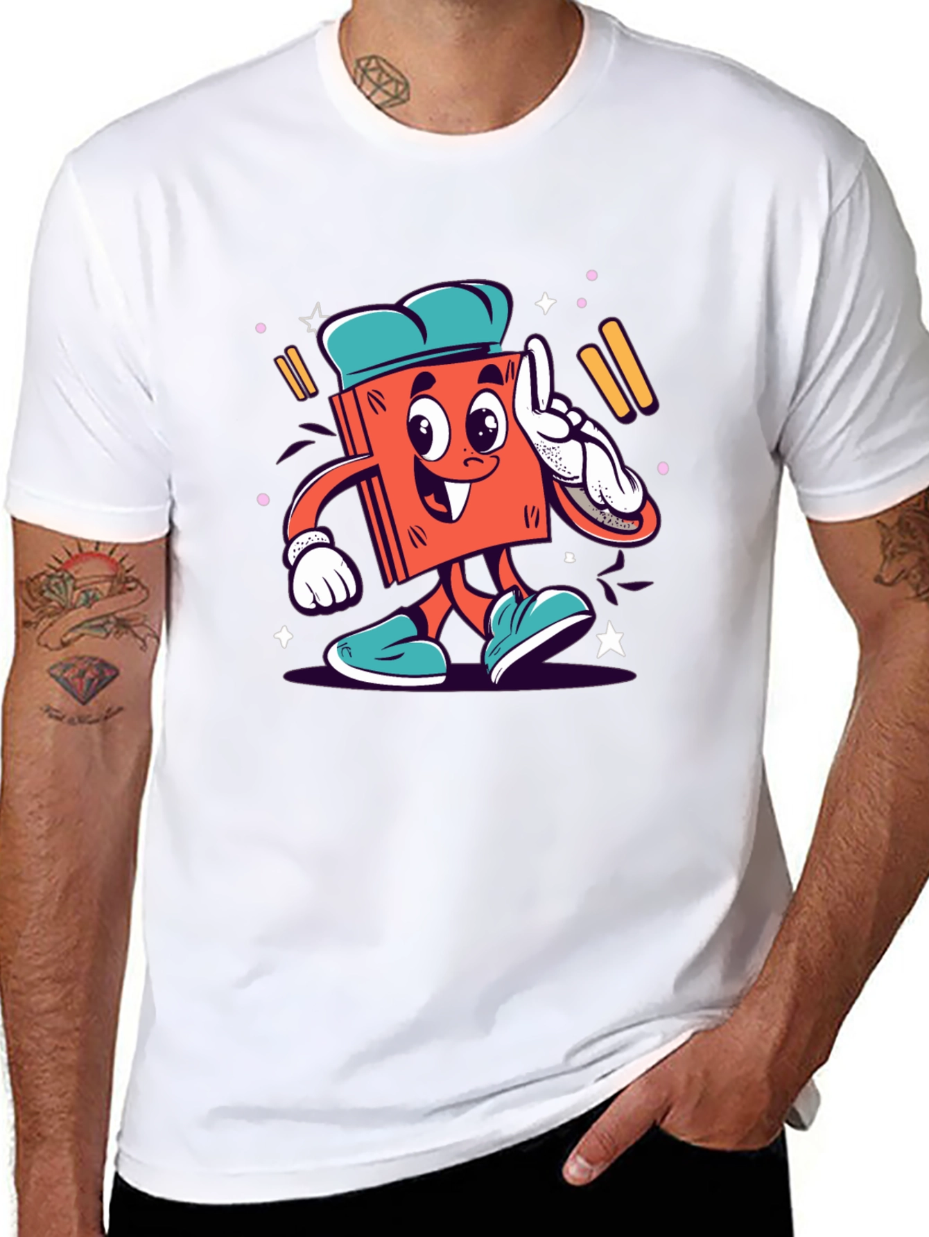 Cartoon Book Character Graphic Tee