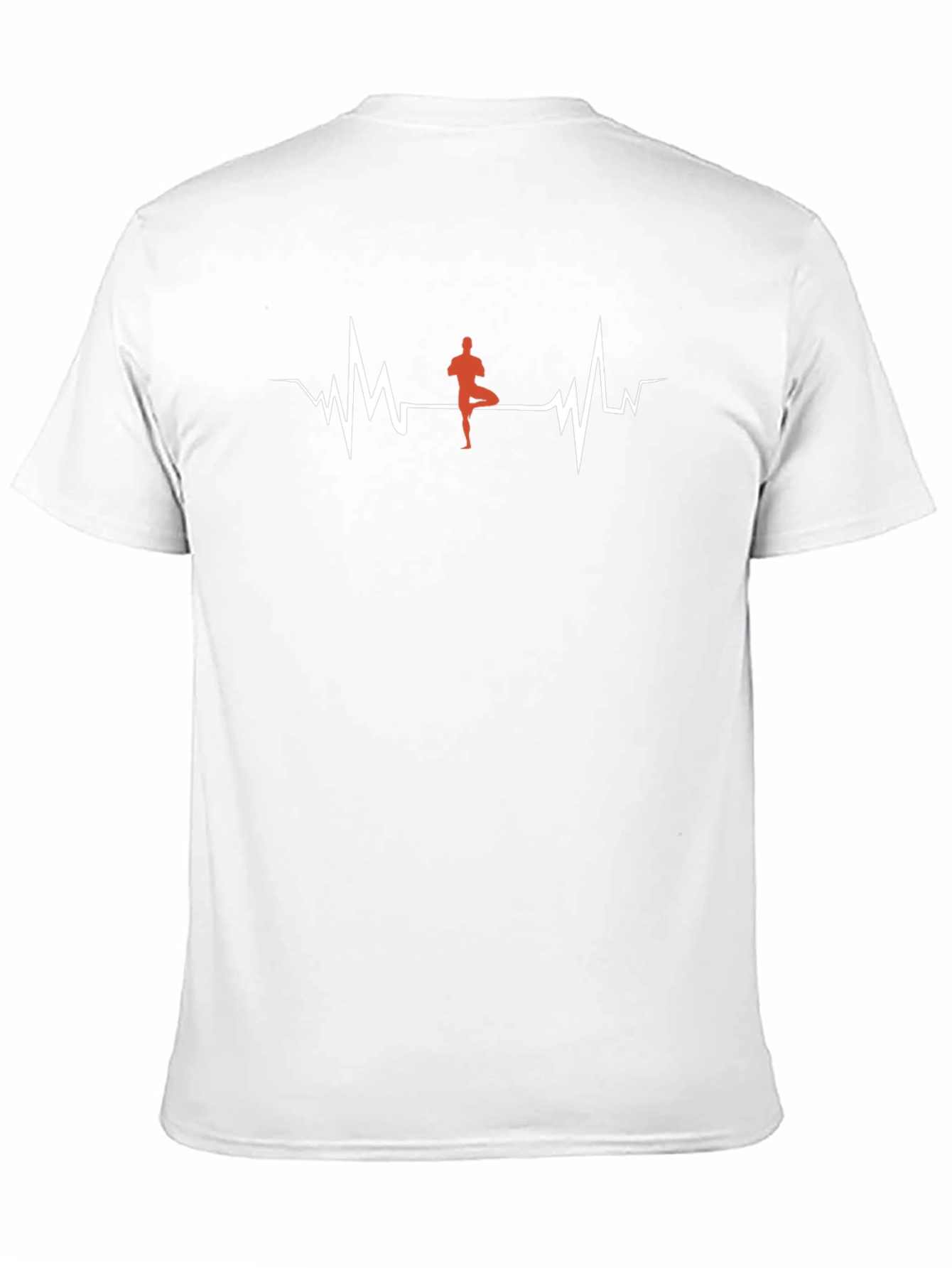 Yoga Heartbeat Graphic Tee - Black Cotton T-Shirt
