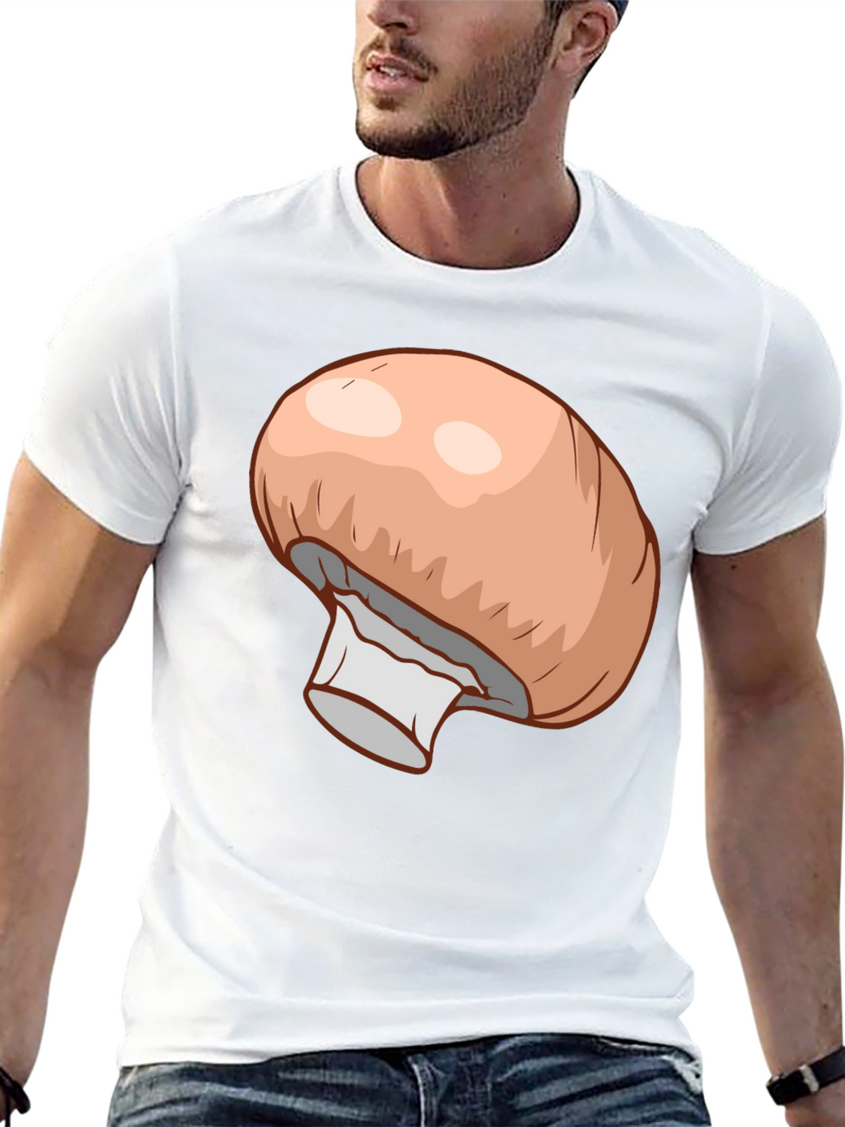 Mushroom Graphic Black T-Shirt