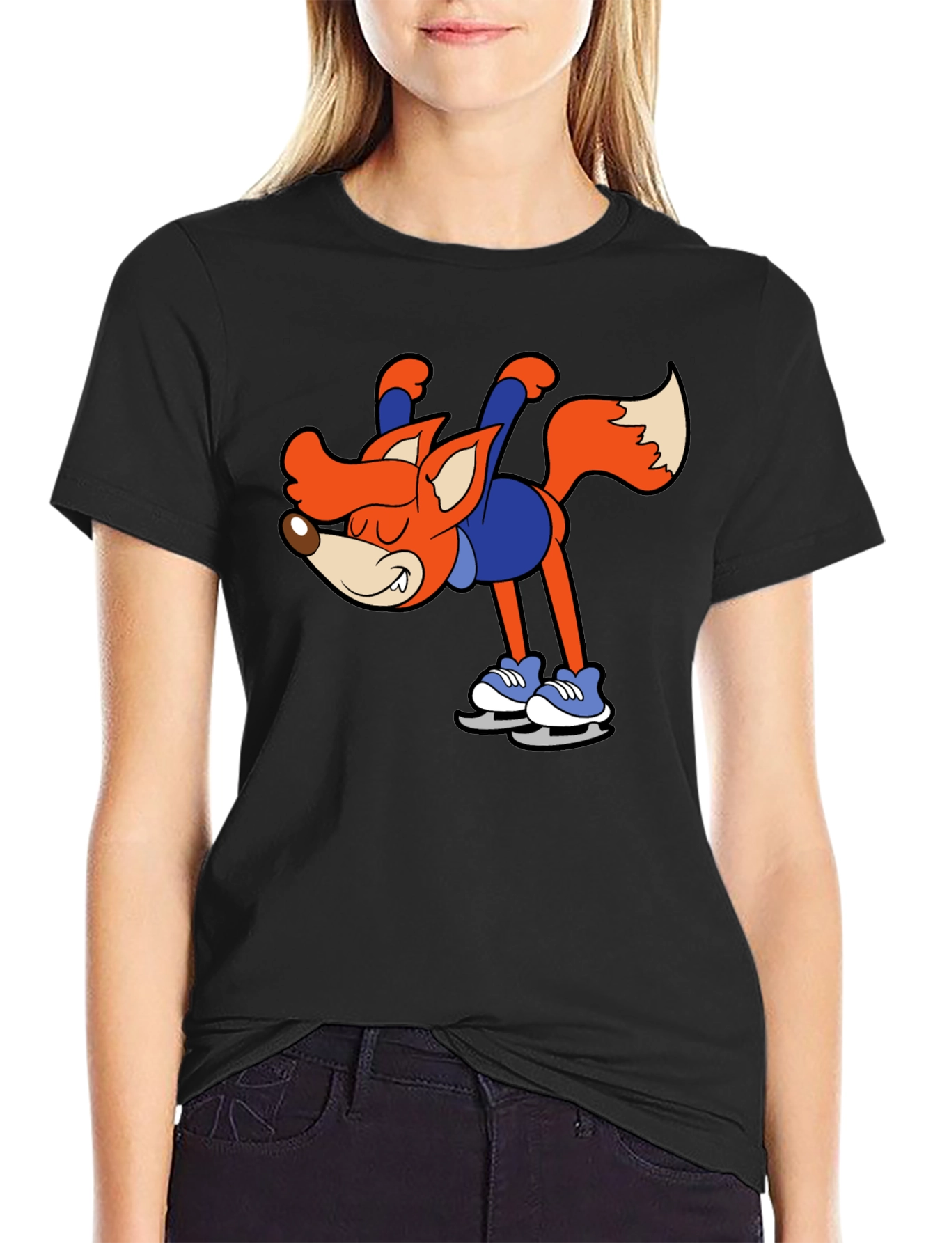 Skating Fox Graphic T-Shirt