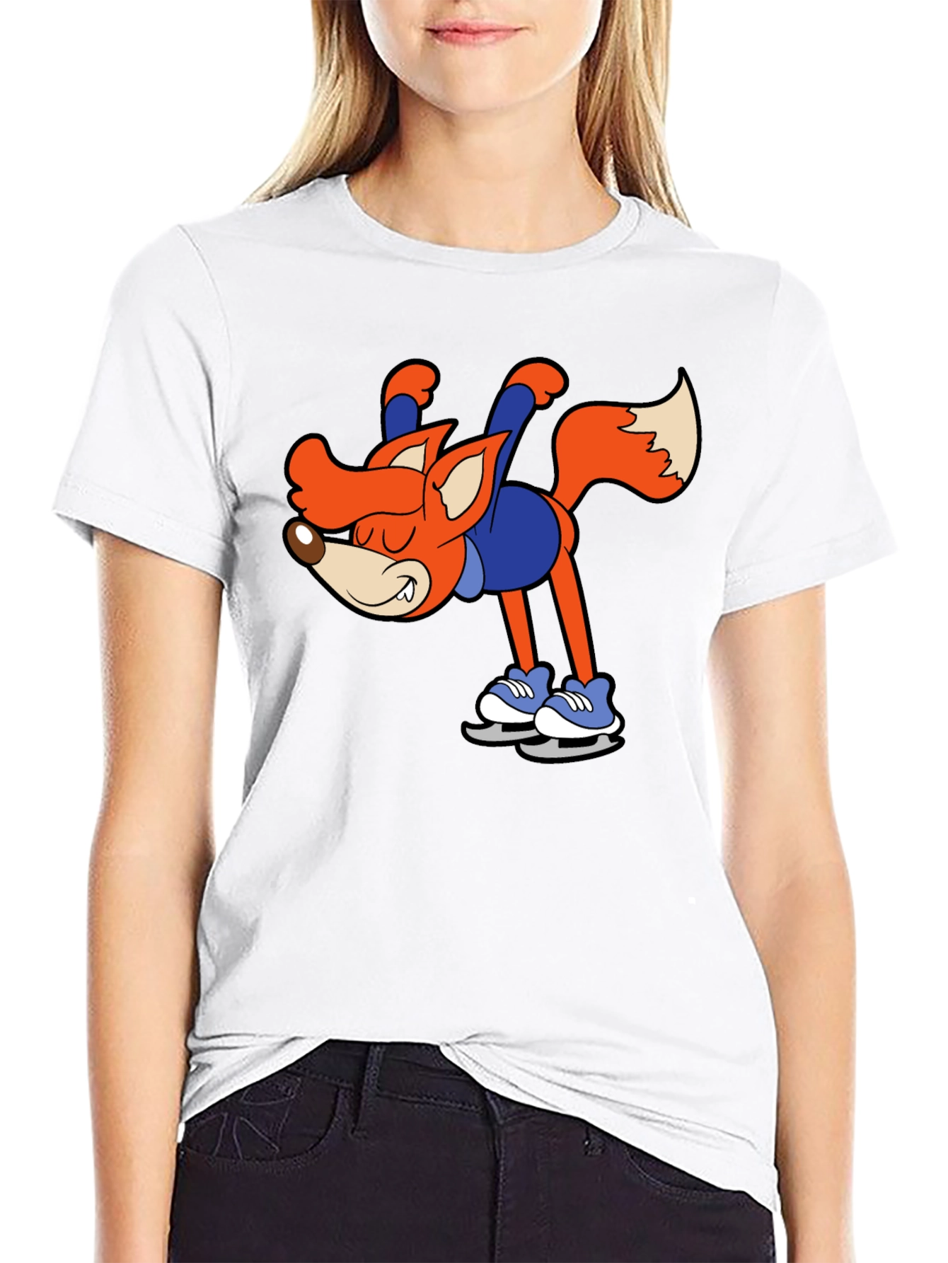 Skating Fox Graphic T-Shirt
