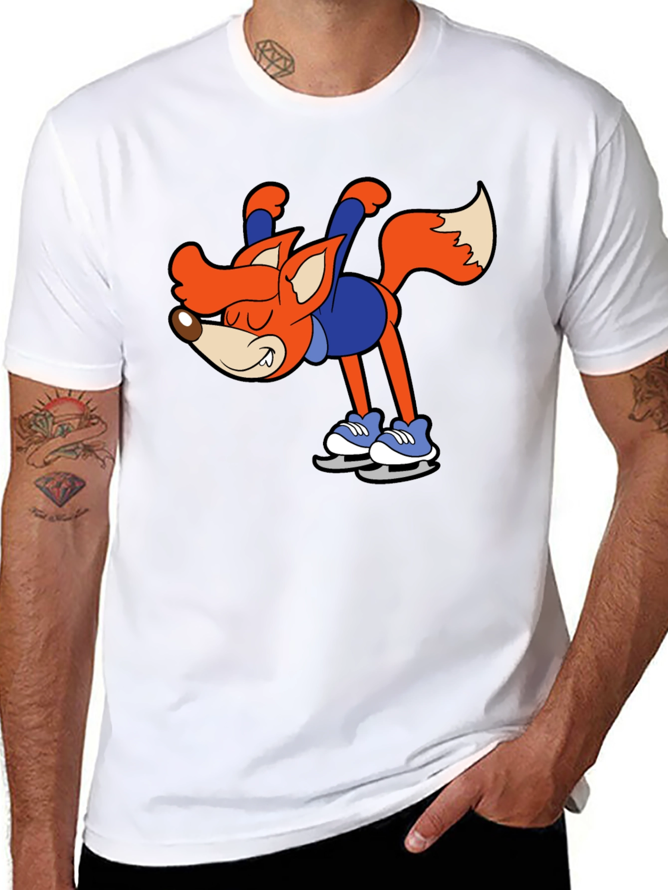 Skating Fox Graphic T-Shirt