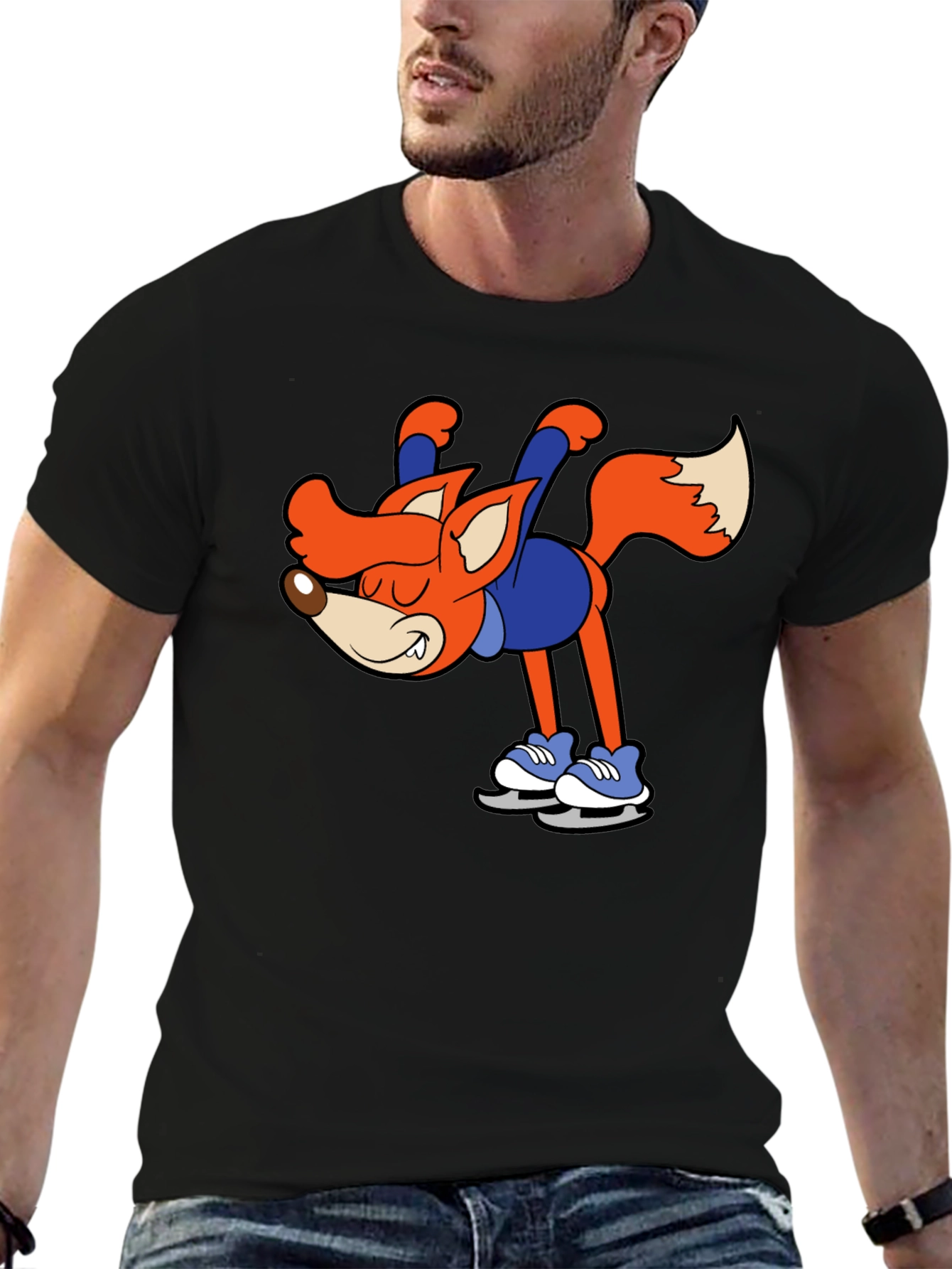 Skating Fox Graphic T-Shirt