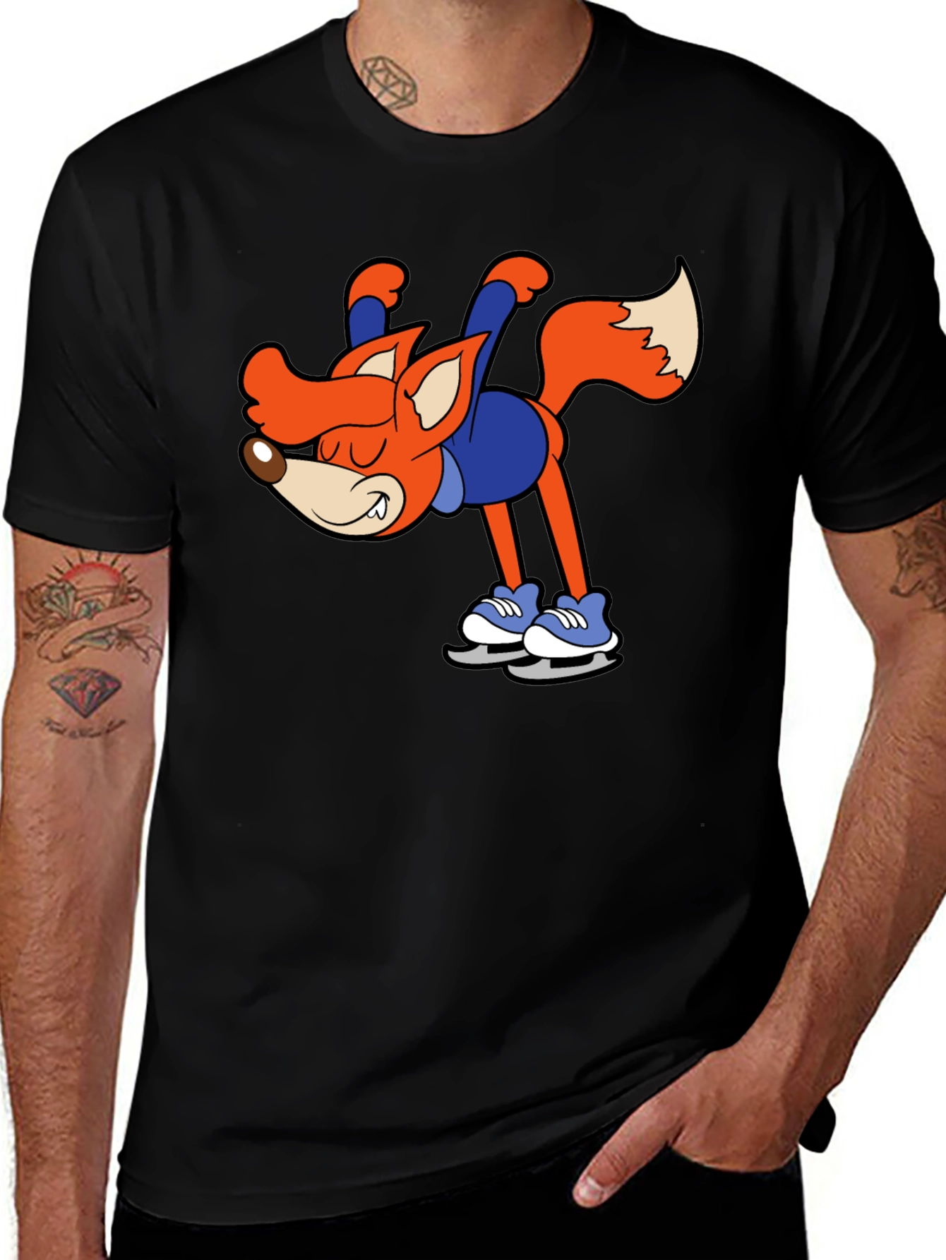 Skating Fox Graphic T-Shirt