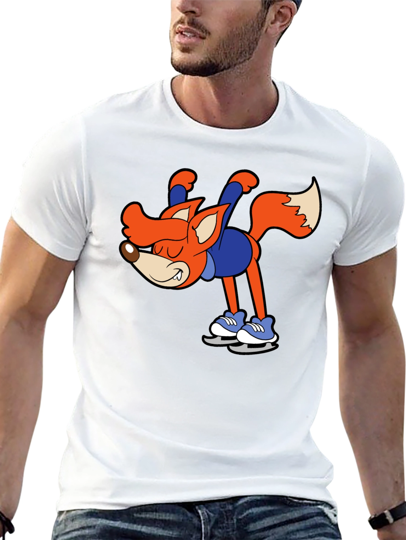 Skating Fox Graphic T-Shirt