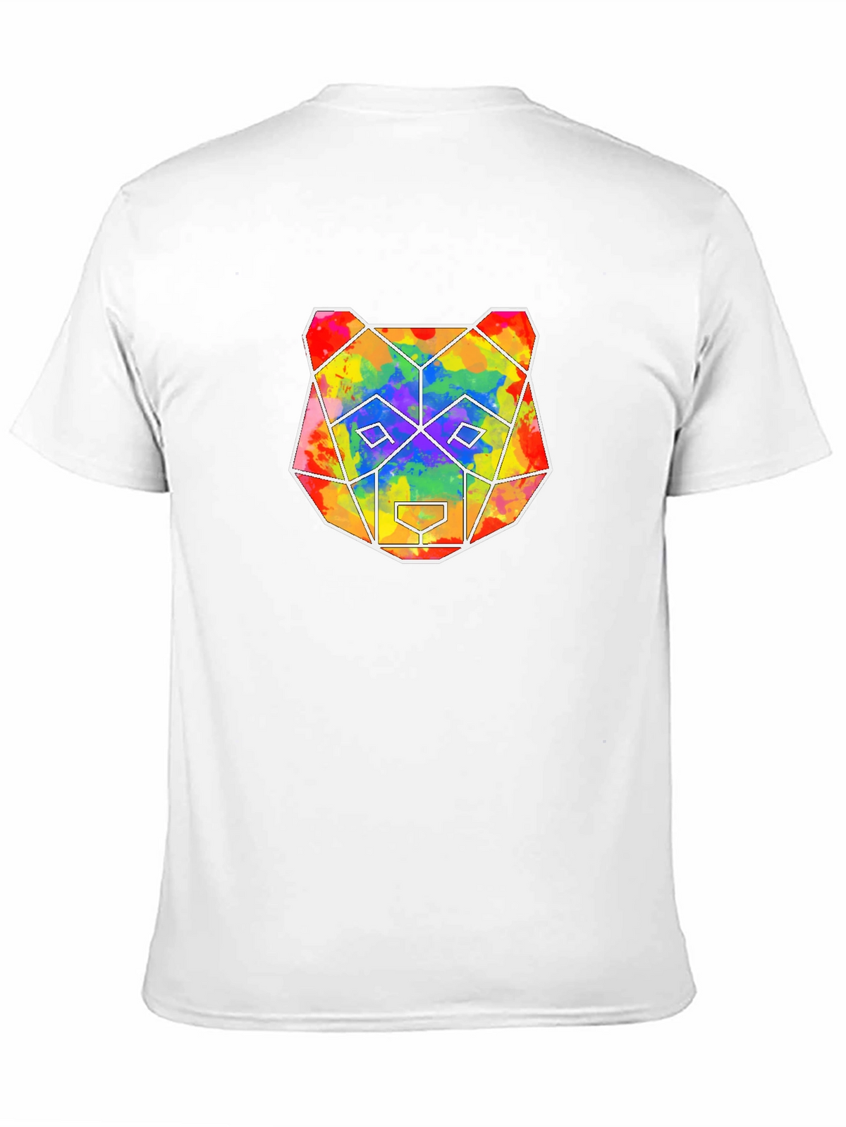 Geometric Bear Graphic Tee - Mens Black T-Shirt