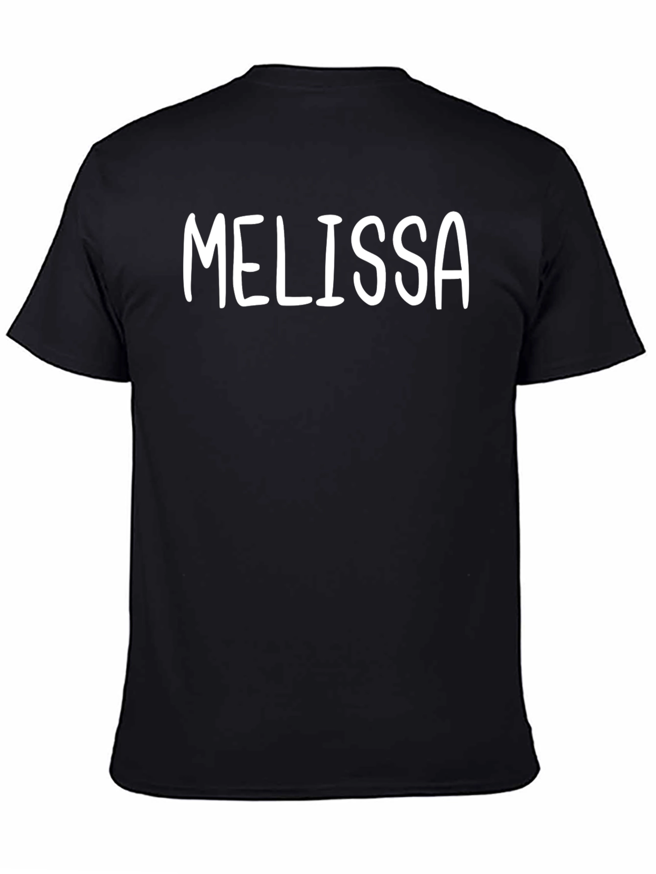 Melissa Custom Name Black T-Shirt