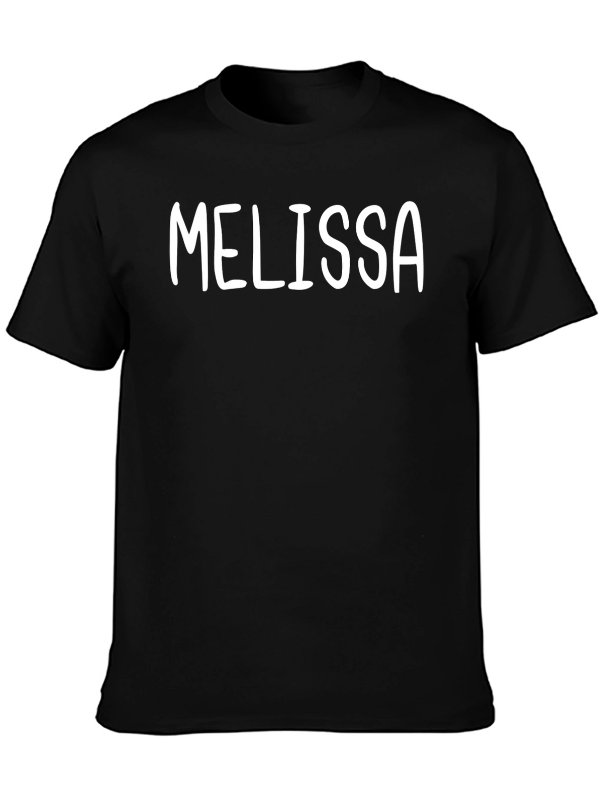 Melissa Custom Name Black T-Shirt