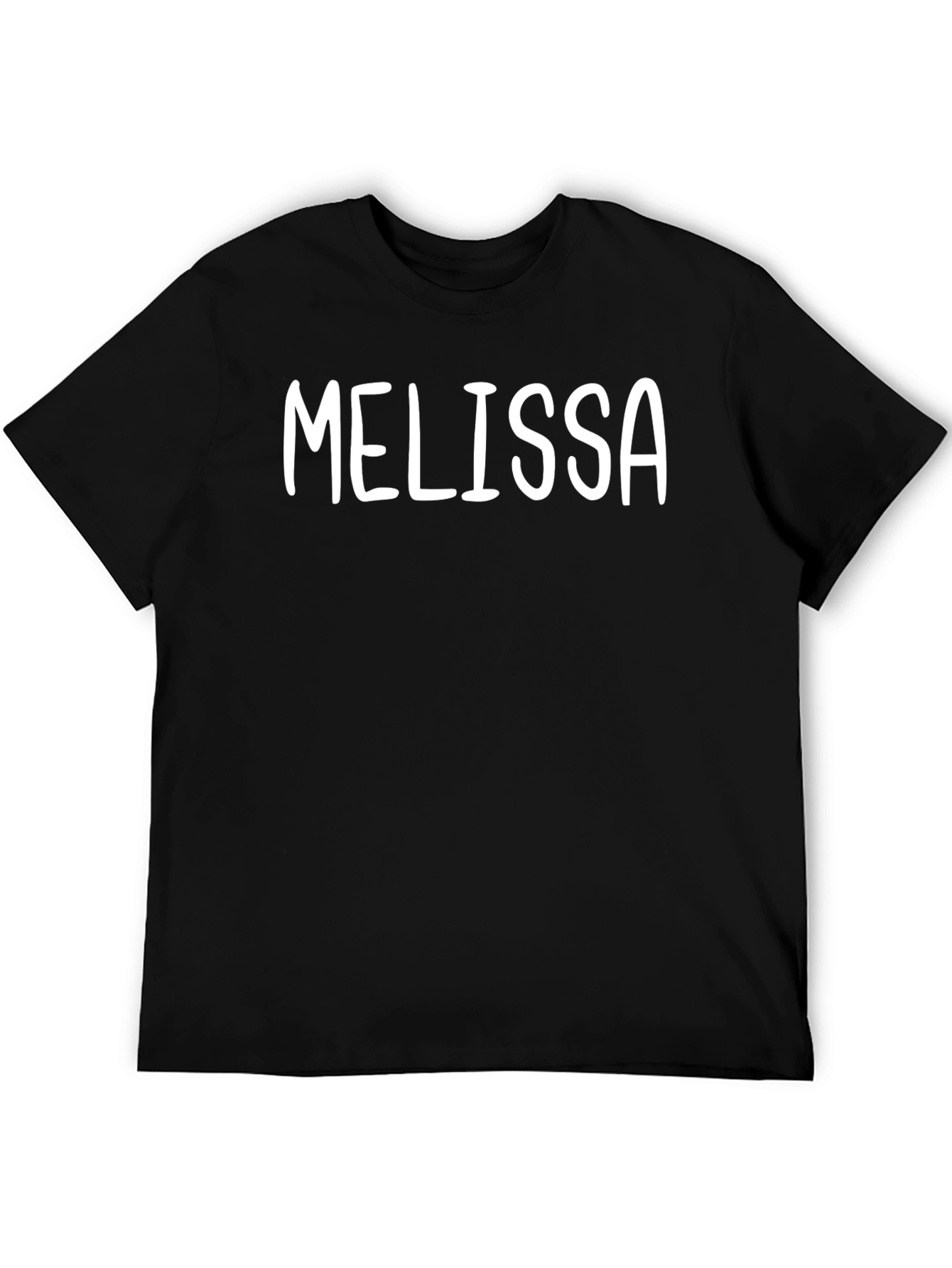Melissa Custom Name Black T-Shirt