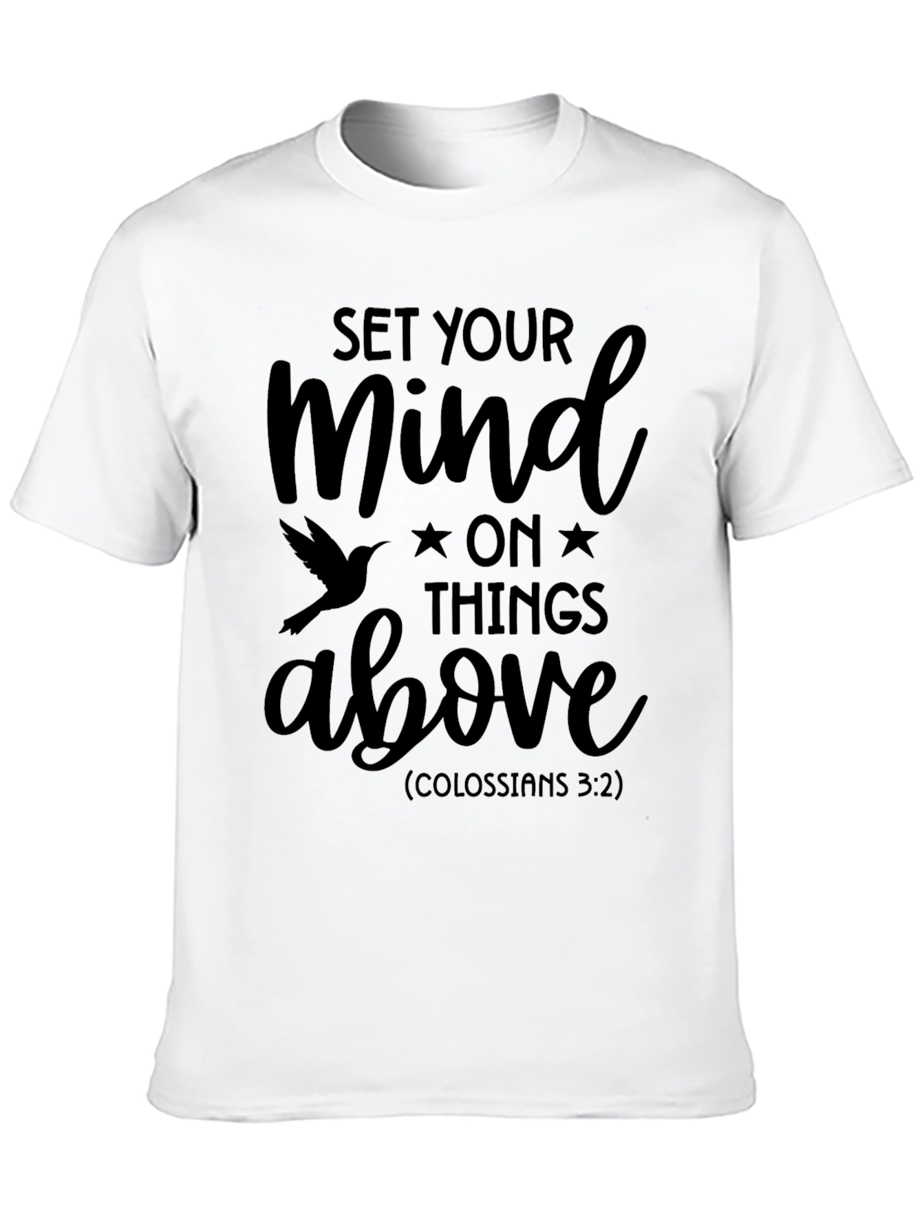 Set Your Mind Above Black Graphic Tee