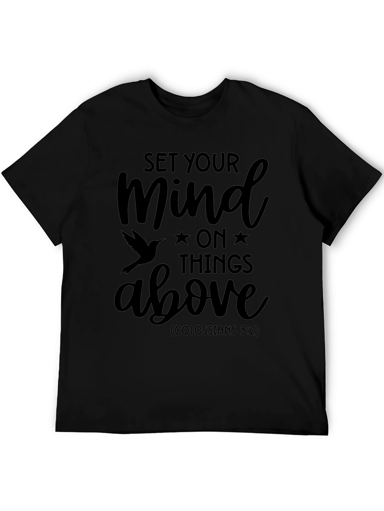 Set Your Mind Above Black Graphic Tee