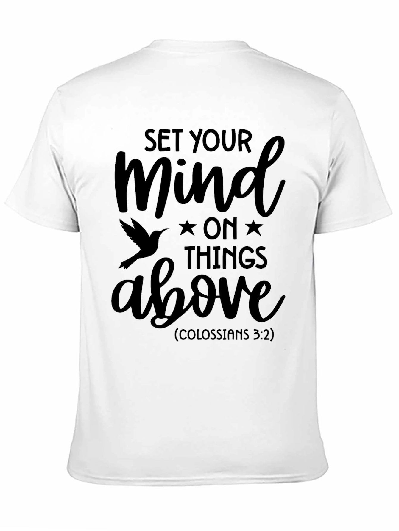 Set Your Mind Above Black Graphic Tee