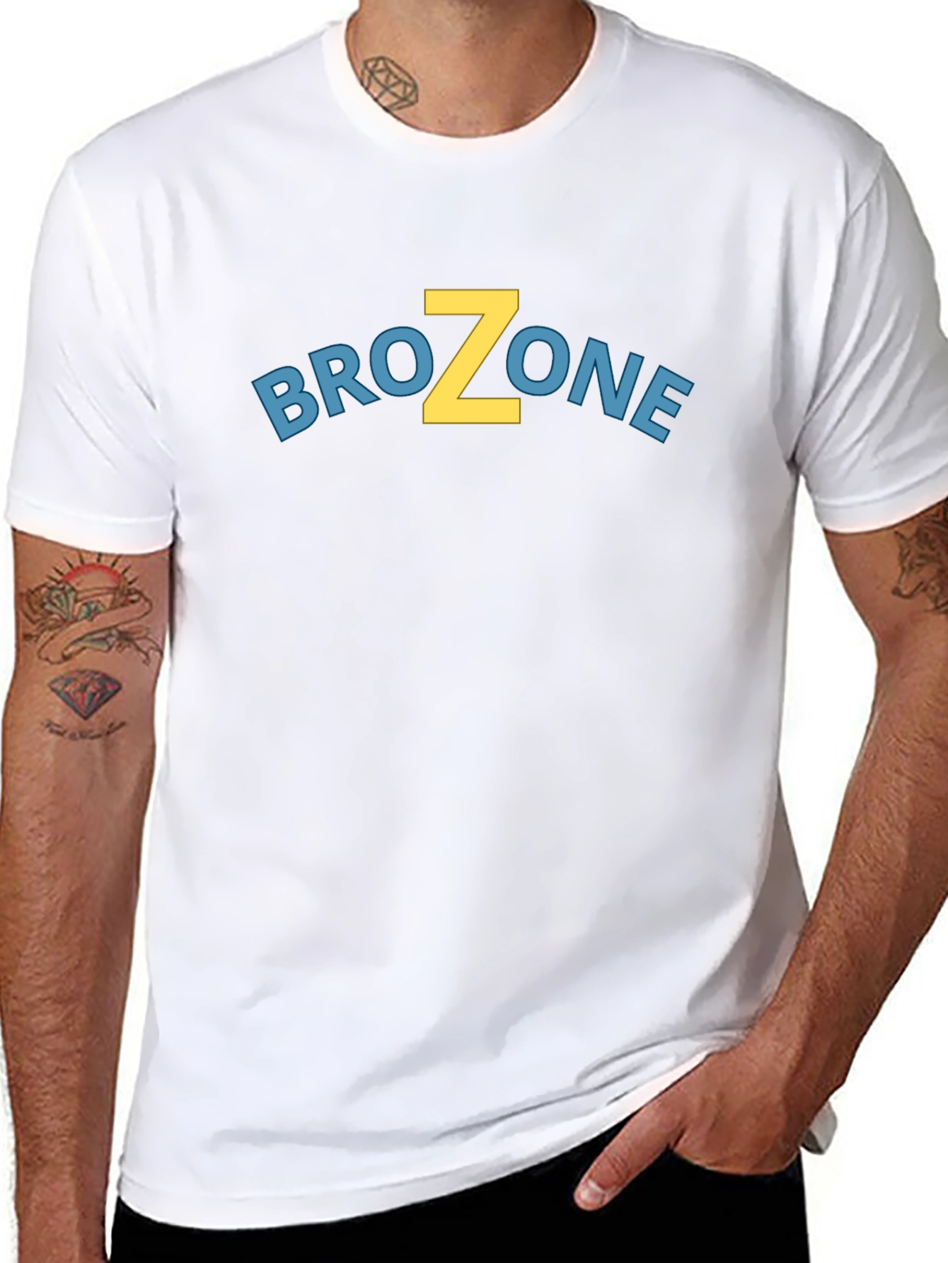 BroZone Graphic T-Shirt - Black Crew Neck Tee