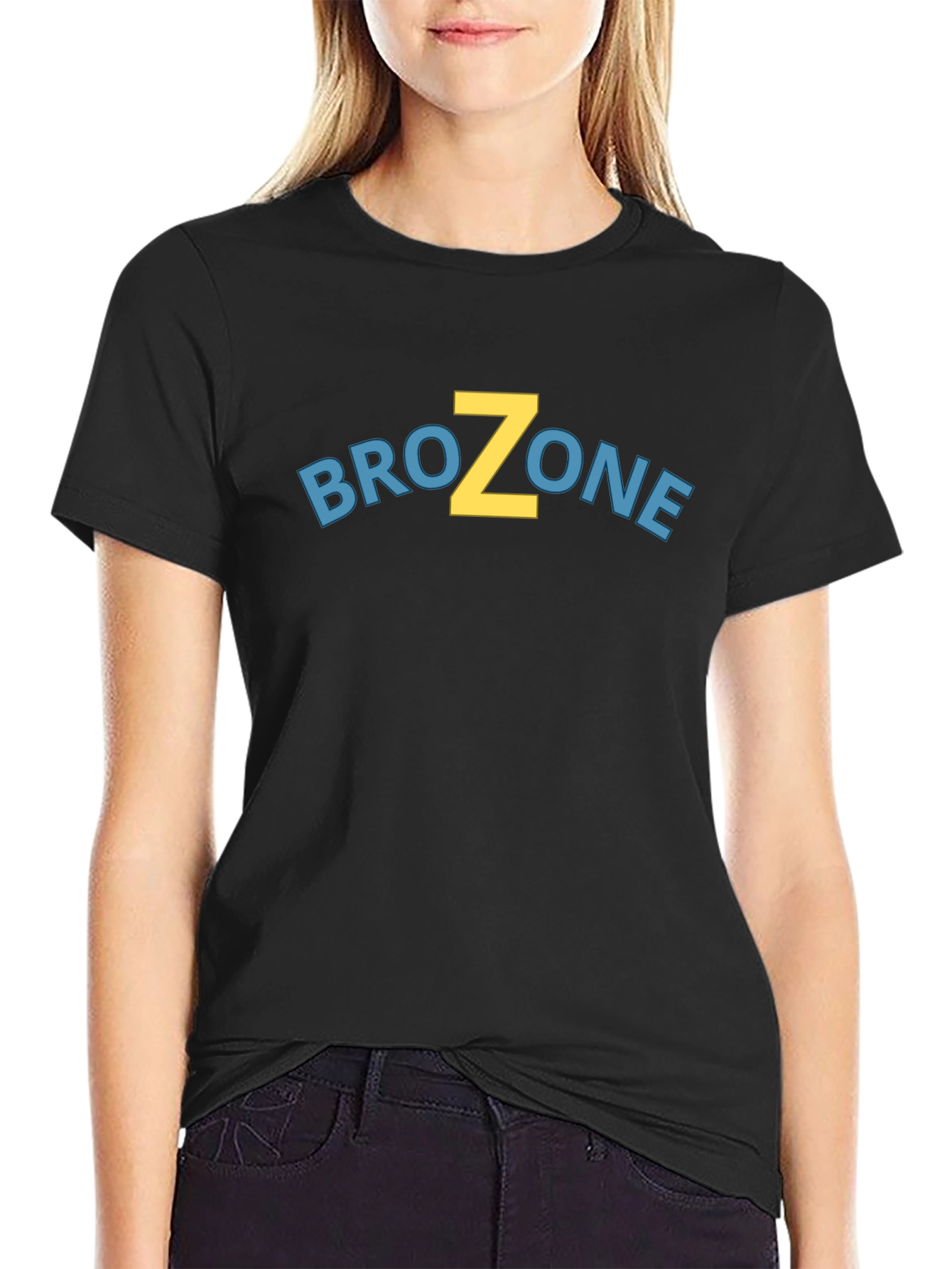 BroZone Graphic T-Shirt - Black Crew Neck Tee