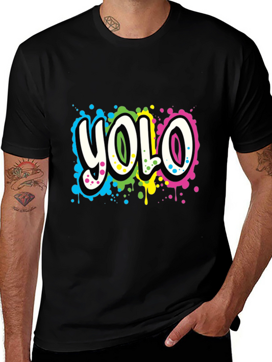 YOLO Graphic Tee - Colorful Design
