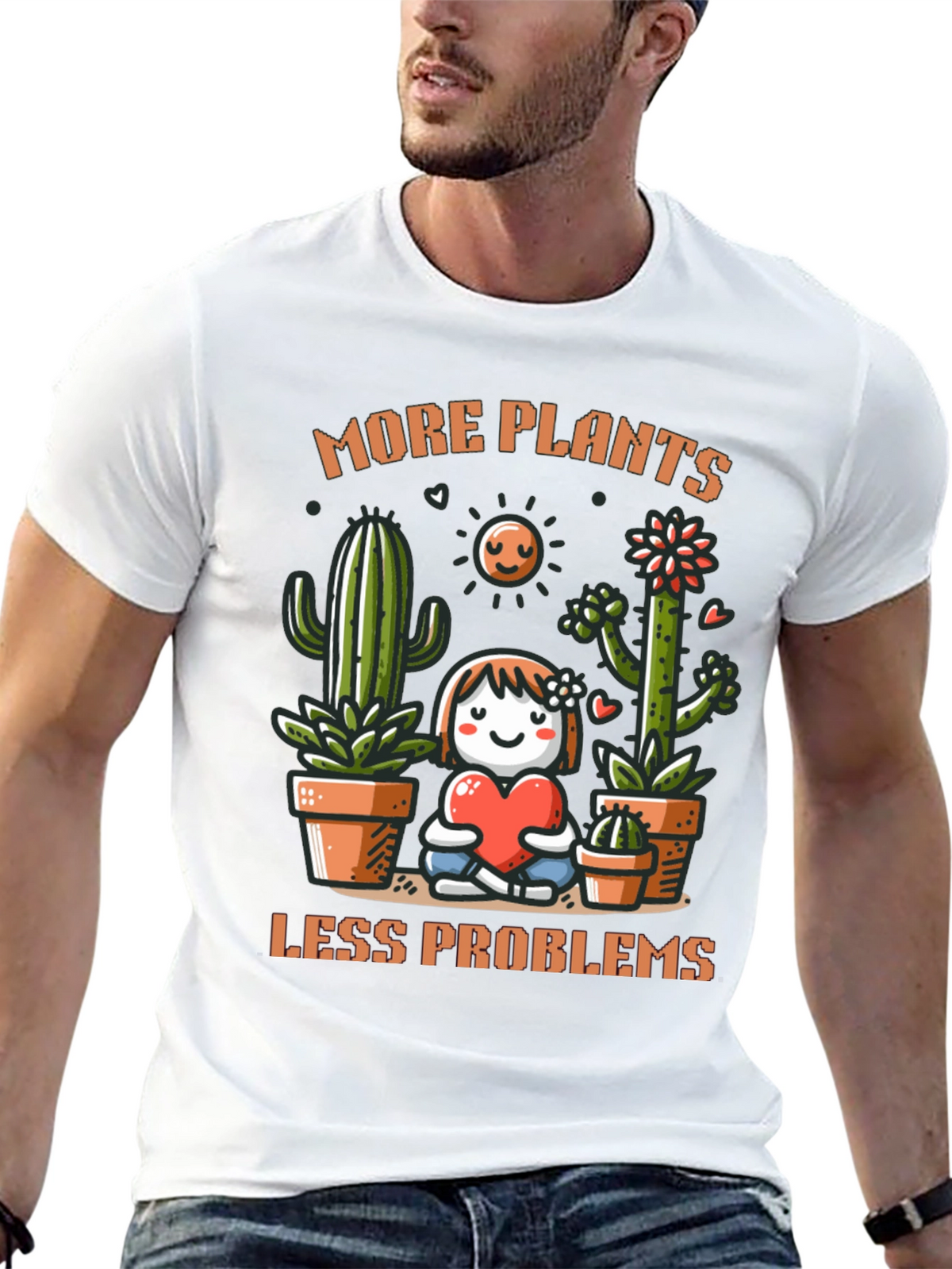 More Plants Less Problems Graphic T-Shirt