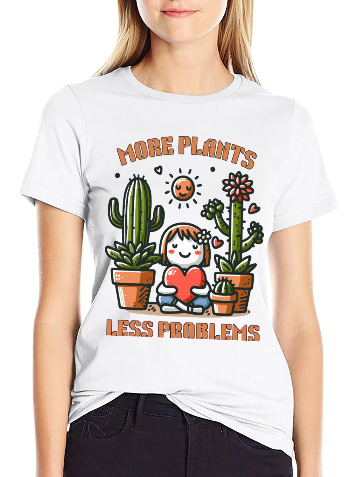 More Plants Less Problems Graphic T-Shirt