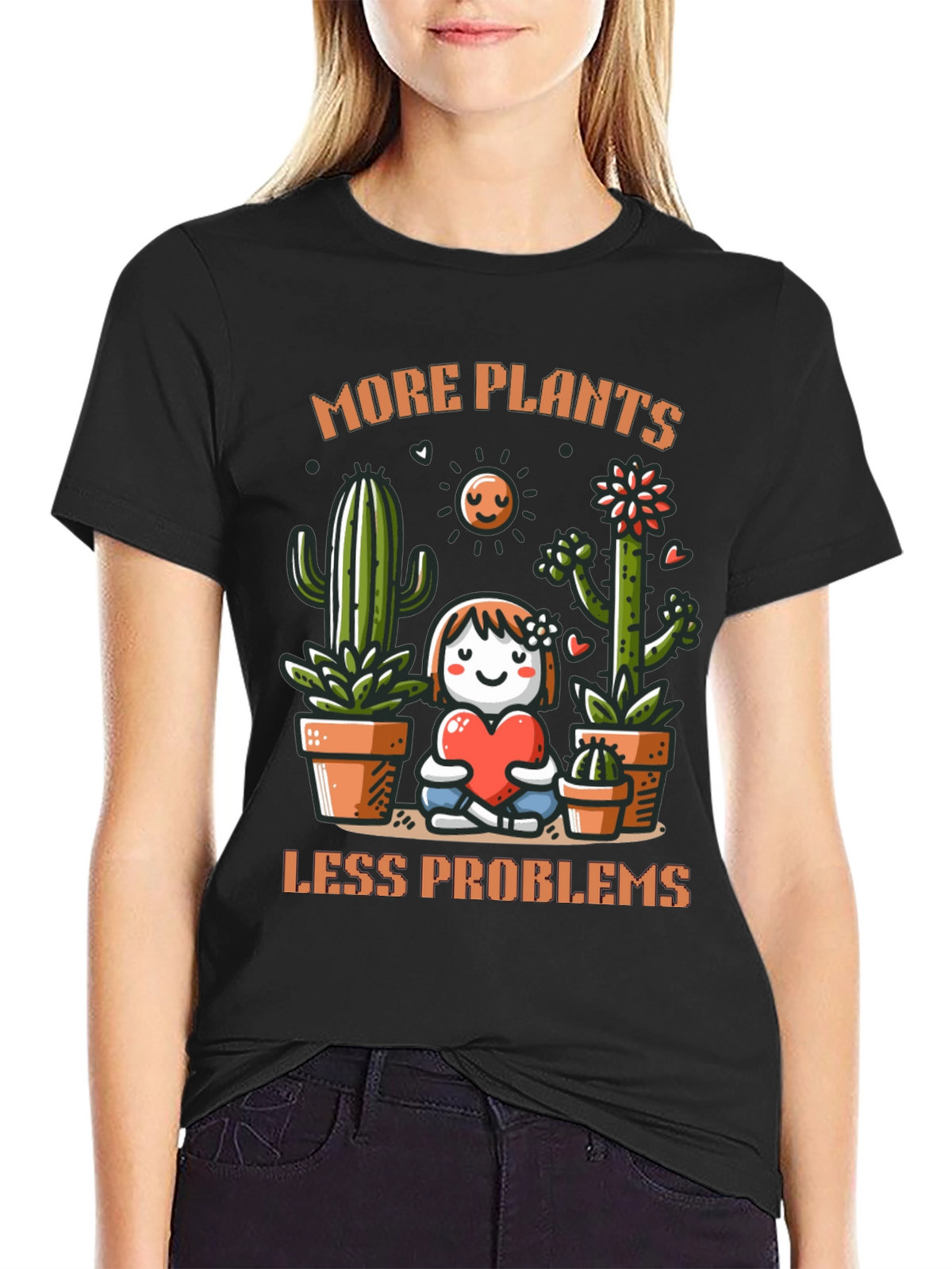 More Plants Less Problems Graphic T-Shirt