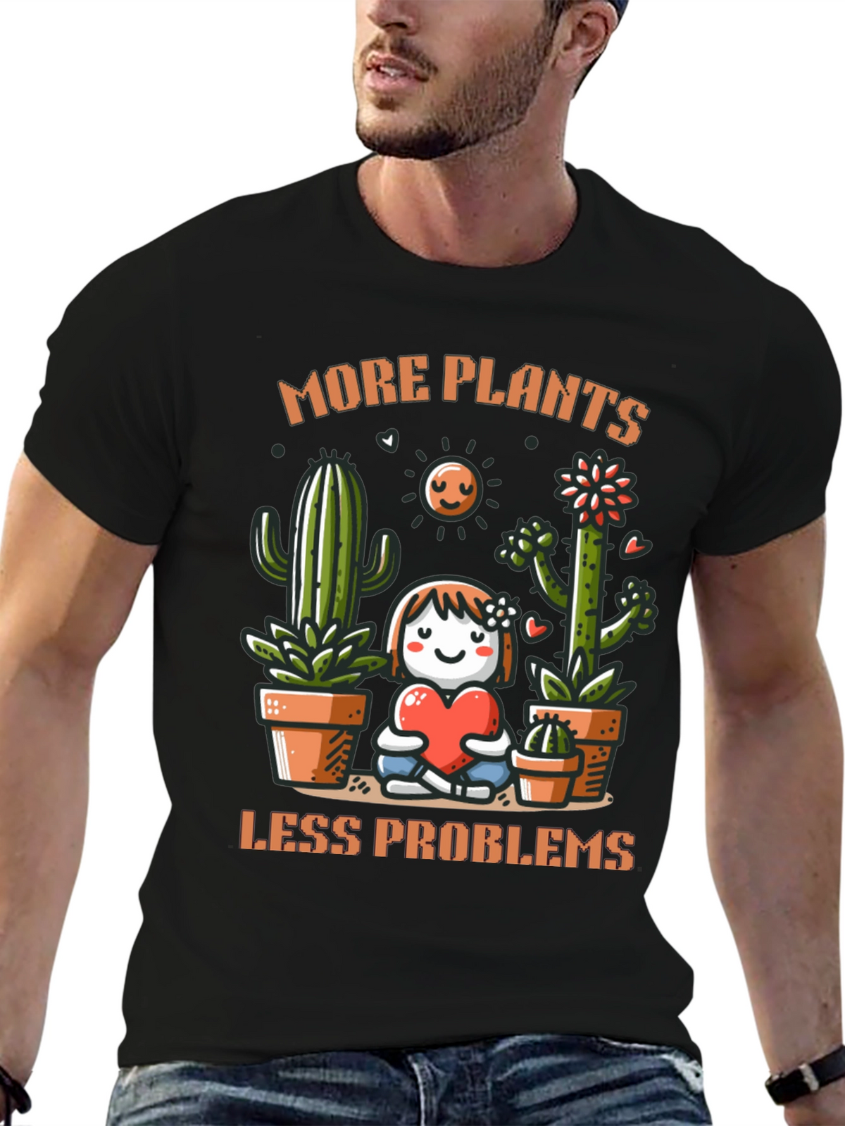 More Plants Less Problems Graphic T-Shirt